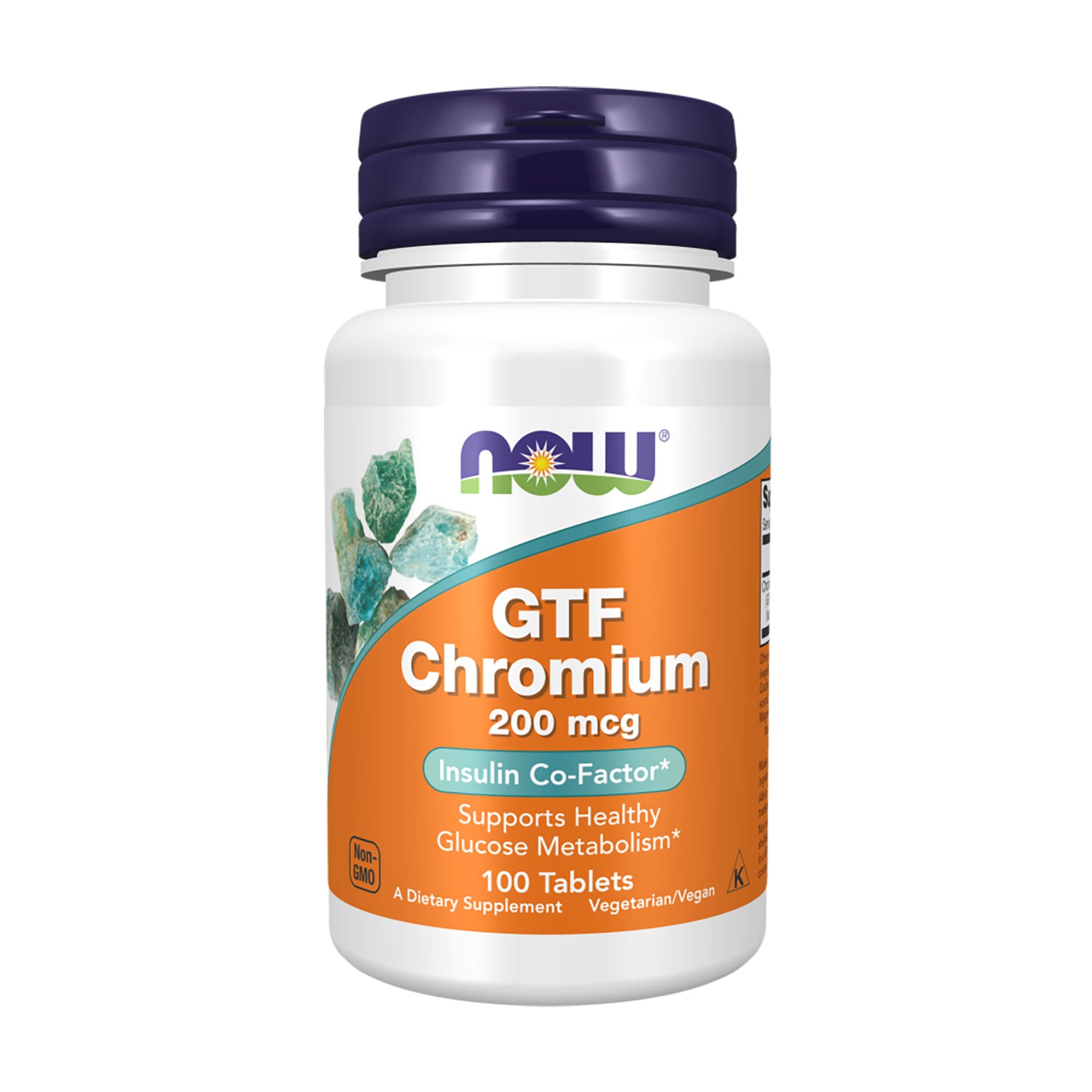 Хром NOW foods GTF Chromium 200 мкг, 100 таблеток