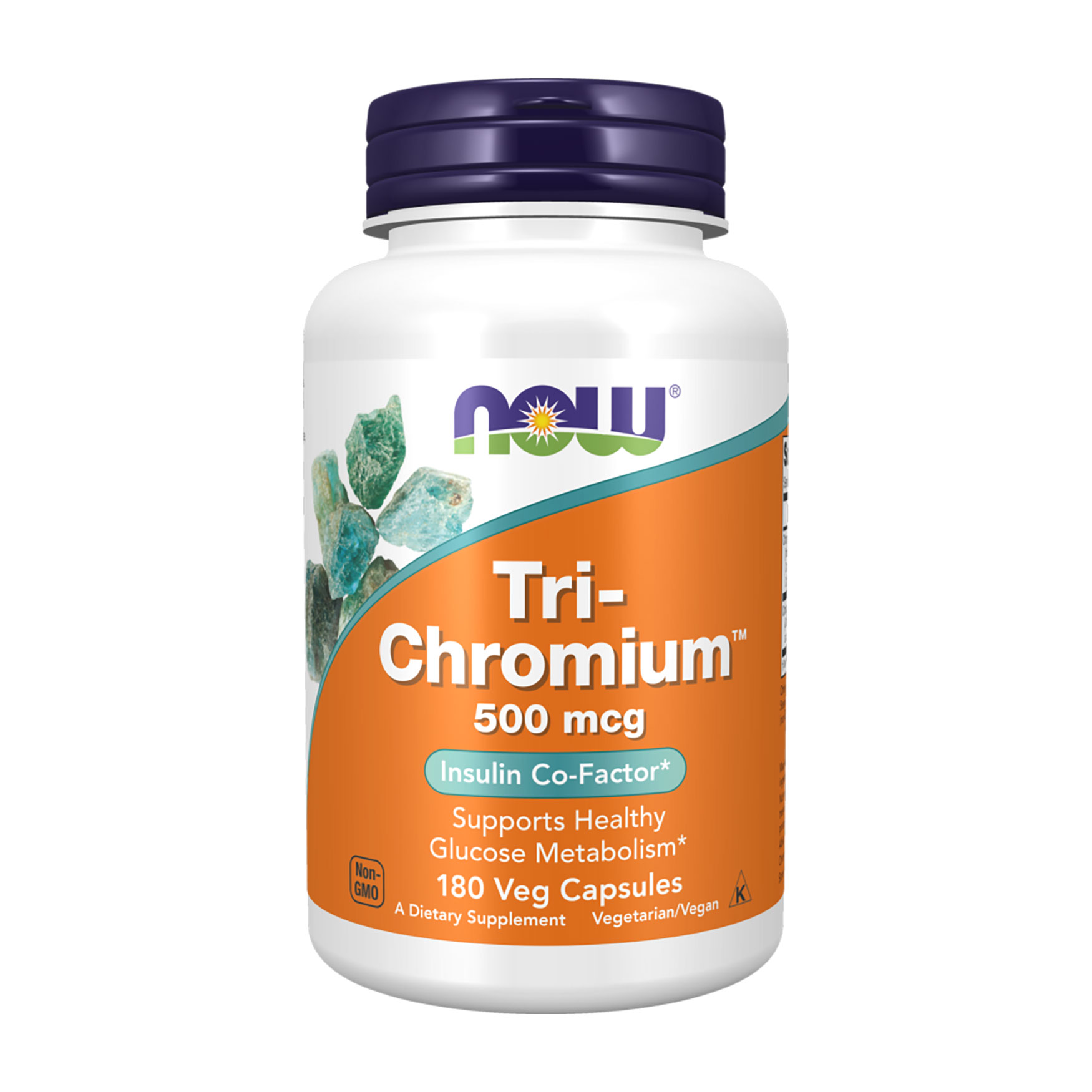 Хром NOW foods Tri-Chromium 500 мкг, 180 капсул