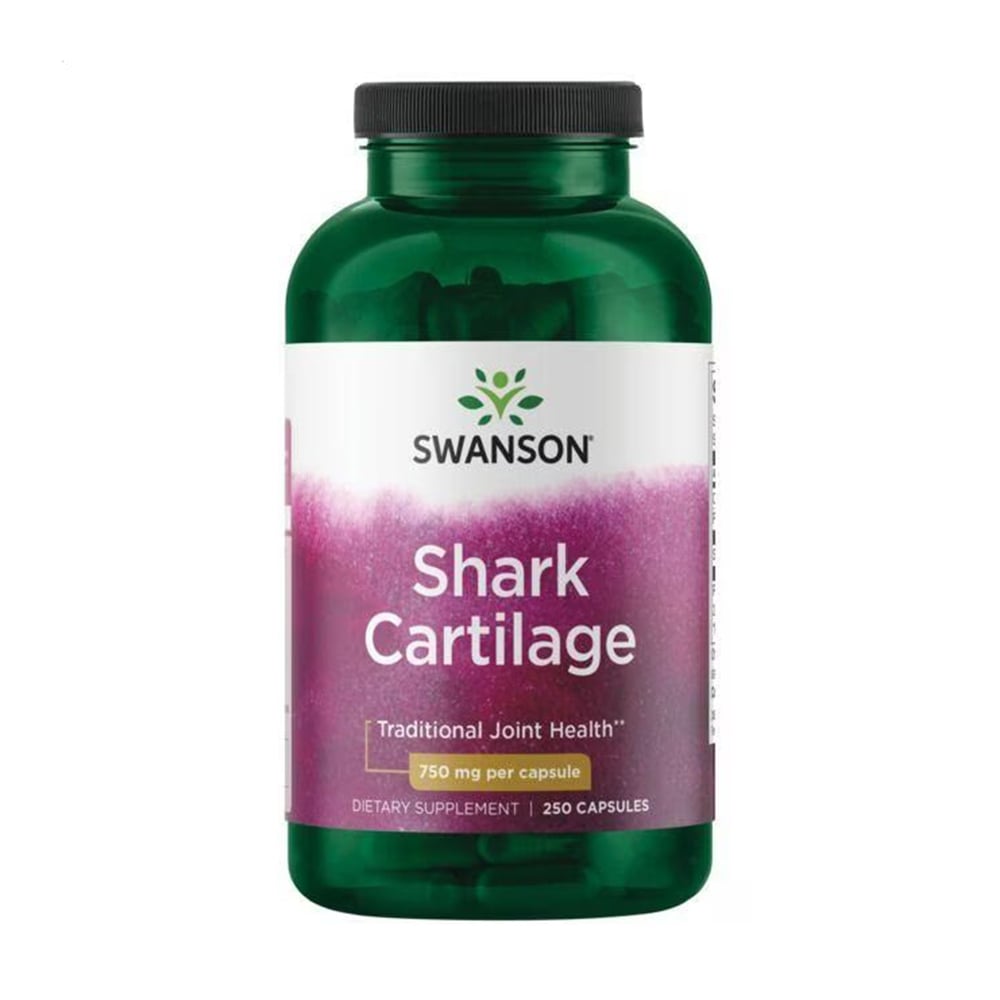 Хрящ акули Swanson Shark Cartilage 750 мг, 250 капсул