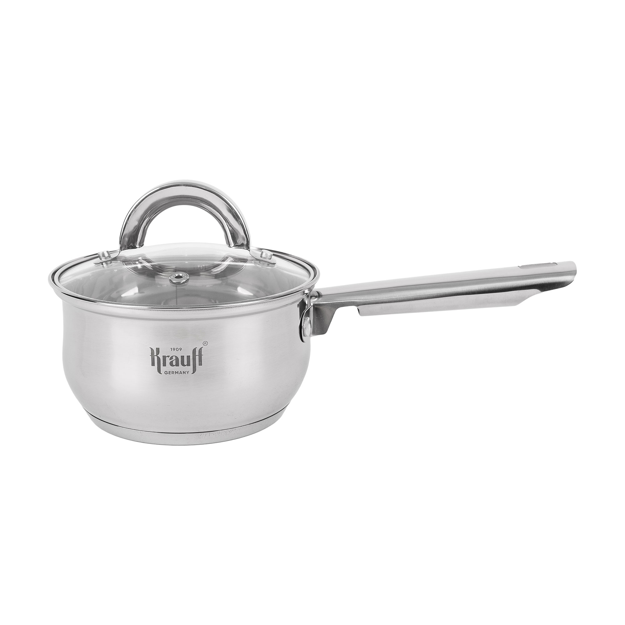 Ківш Krauff Steil зі скляною кришкою, 14 см, 1.2 л (26-238-072)