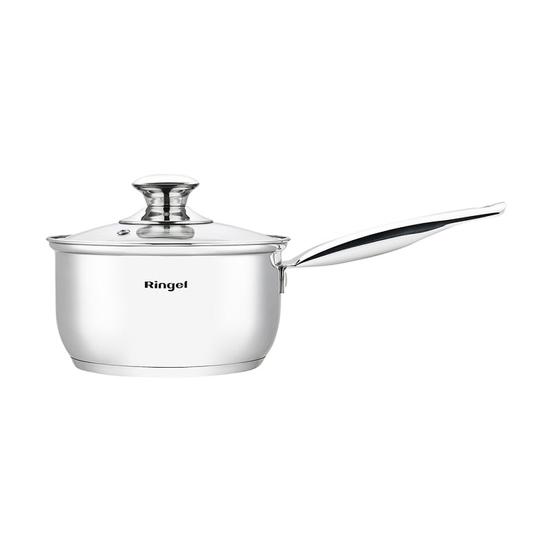 Ківш Ringel Grey Line з кришкою, діаметр 16 см, 1.6 л (RG-4019-16)