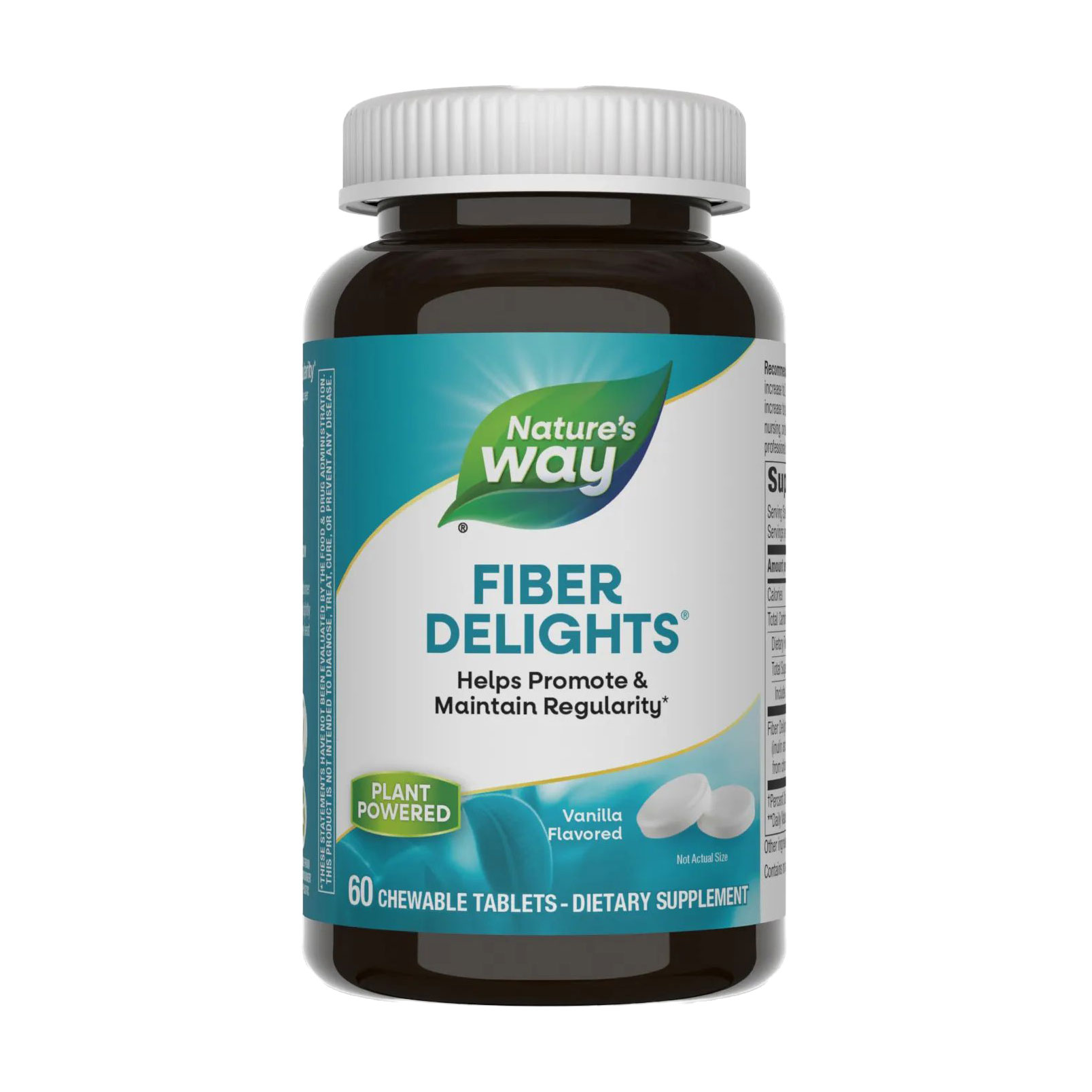 Клітковина Nature's Way Fiber Delights зі смаком ванілі, 60 жувальних таблеток