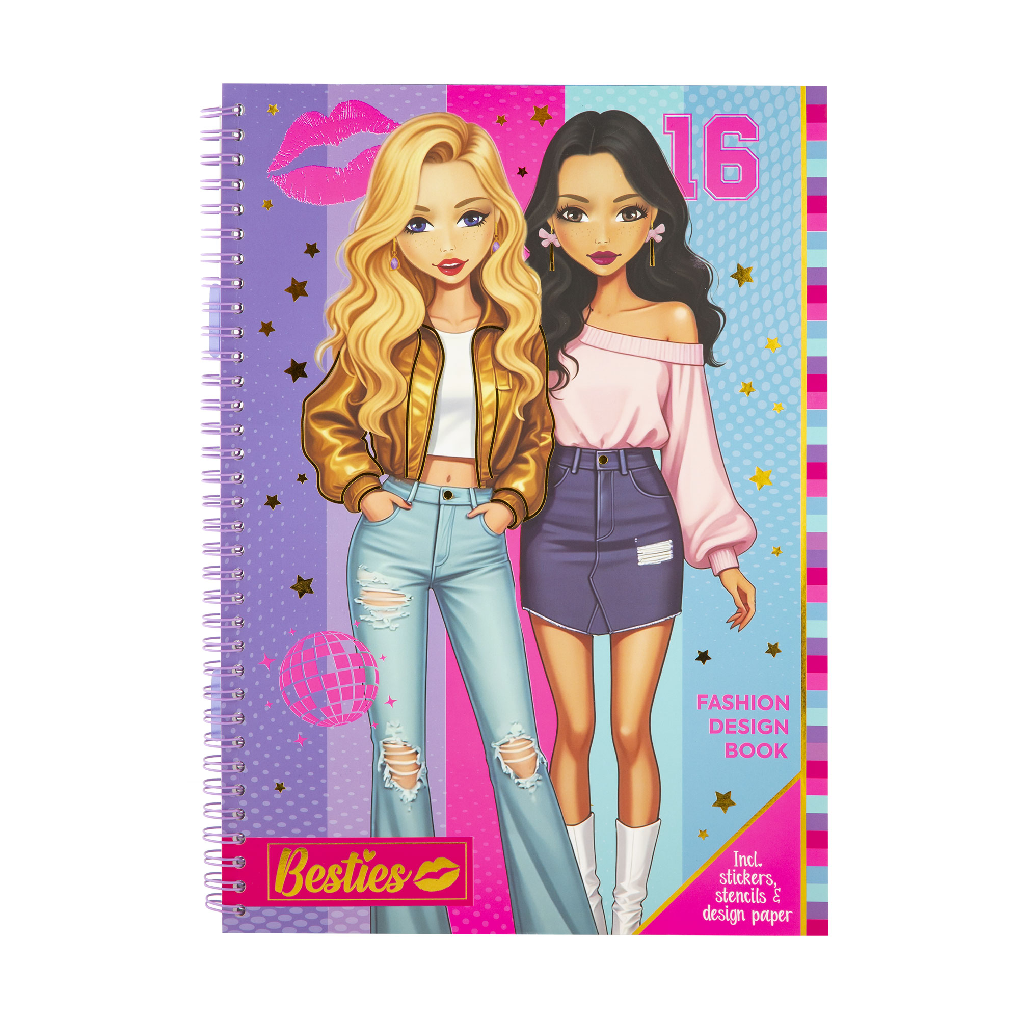 Книга модельєра Besties фіолетова, від 5 років, 1*21*30 см, 20 аркушів (990203)