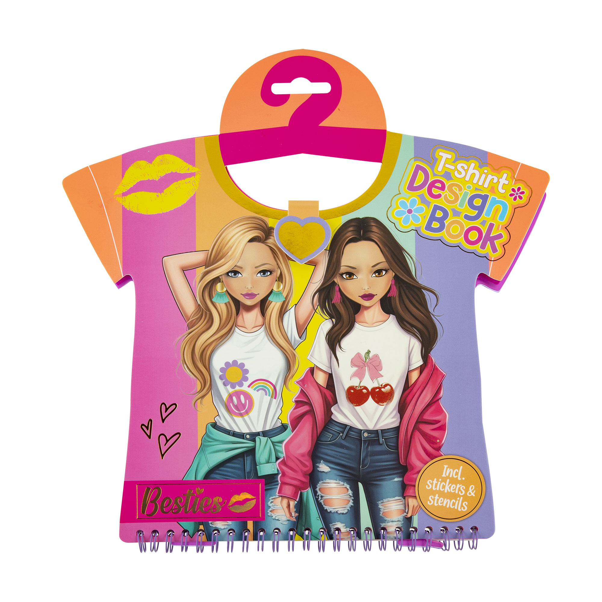 Книга модельєра Besties Футболка, від 5 років, 2*21*25 см, 20 аркушів (990202)