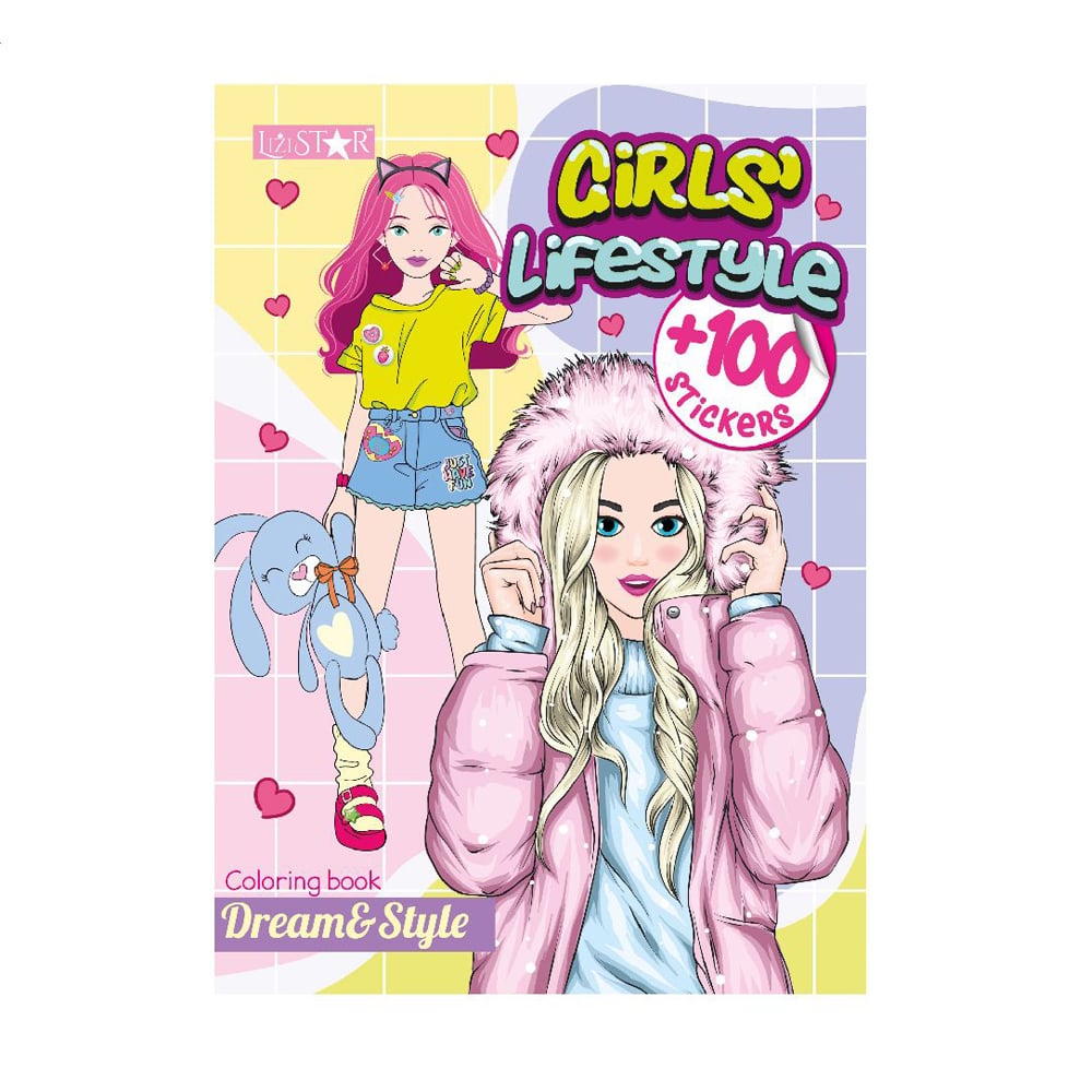 Книжка-розмальовка Апельсин Dream &amp; Style Girls' Lifestyle, від 3 років (РМ-88-03)