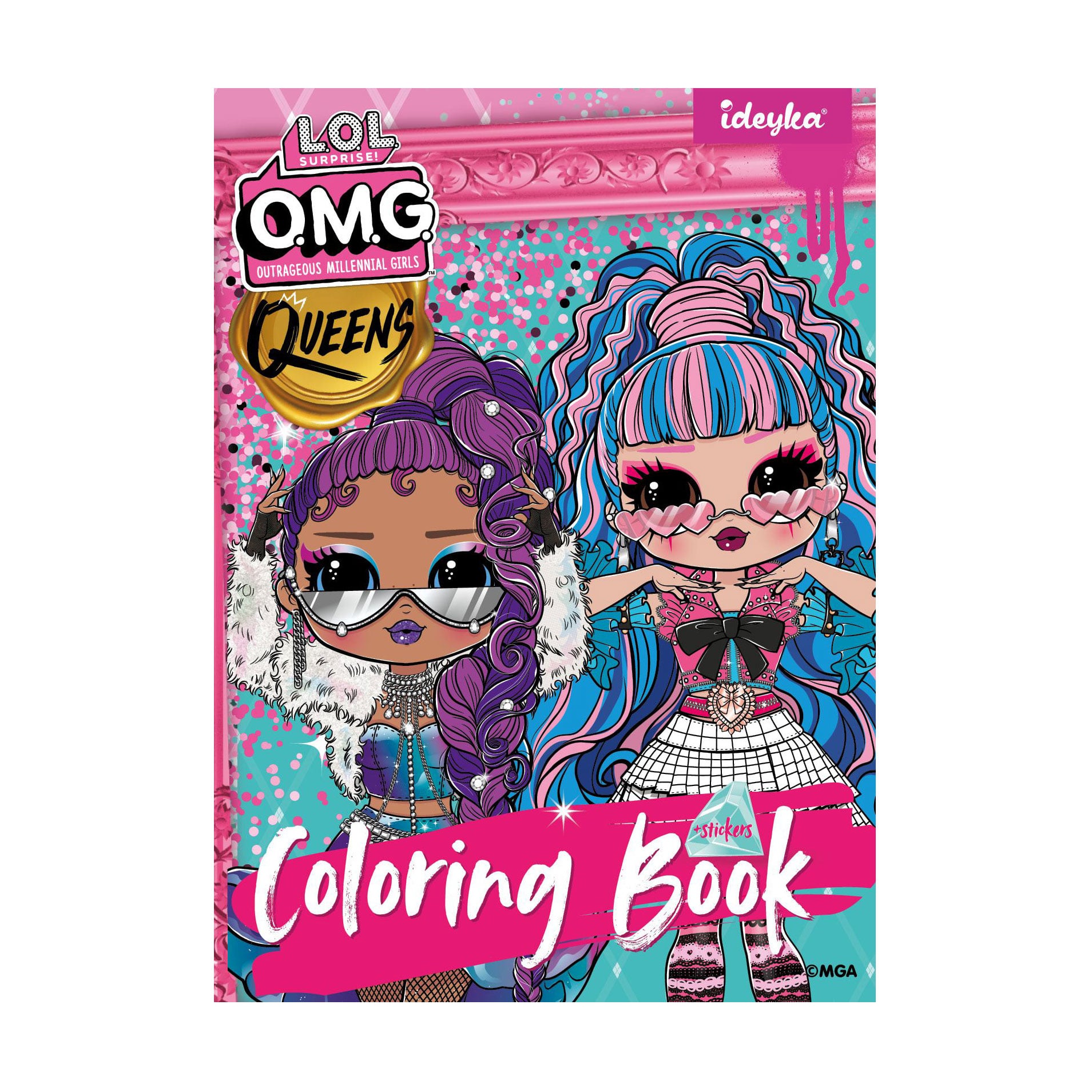 Книжка-розмальовка Ideyka L.O.L O.M.G. Queens, 21*29 см (LCB14)