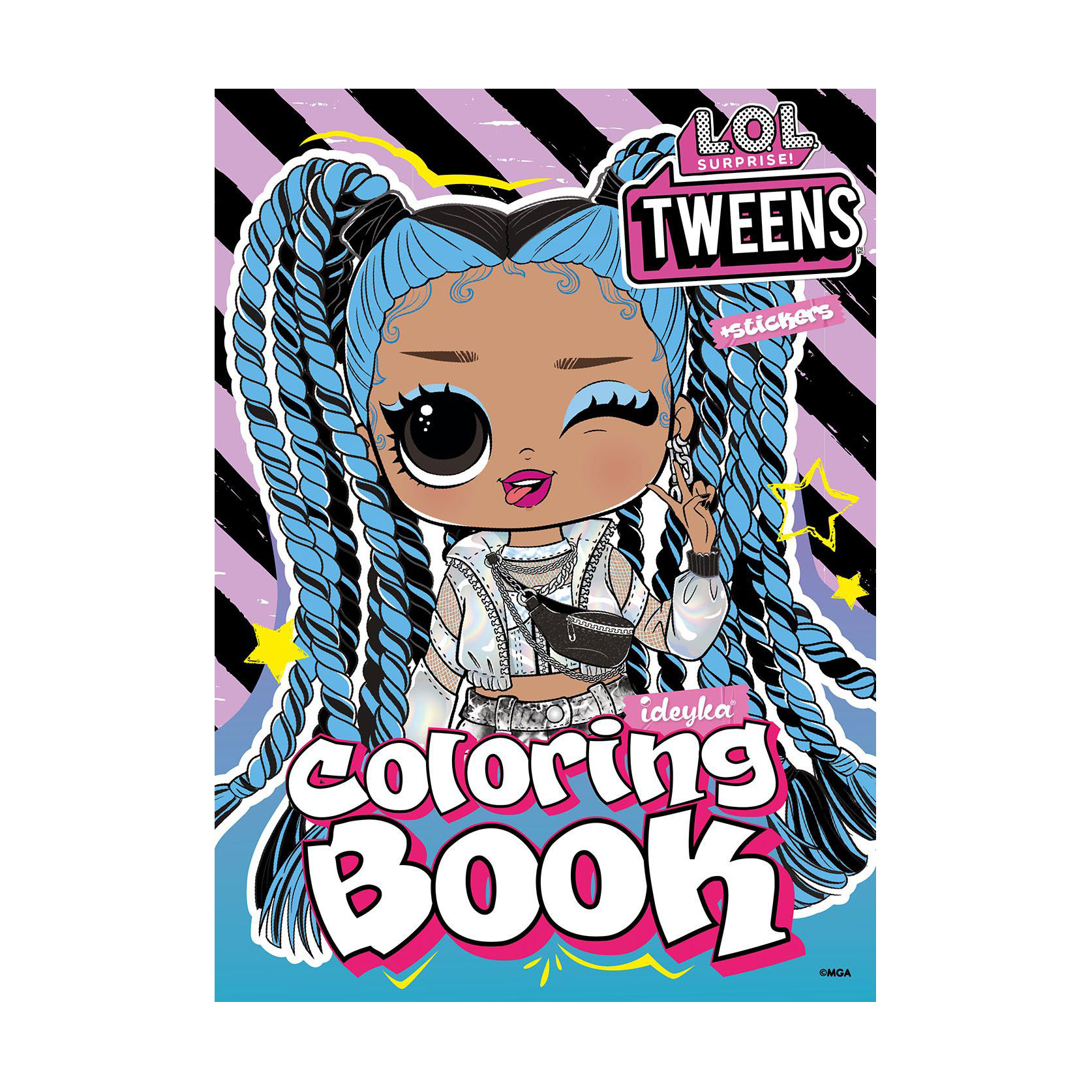 Книжка-розмальовка Ideyka Skate Dance 3 Tweens зі стікерами, 21*29 см (LCB28)