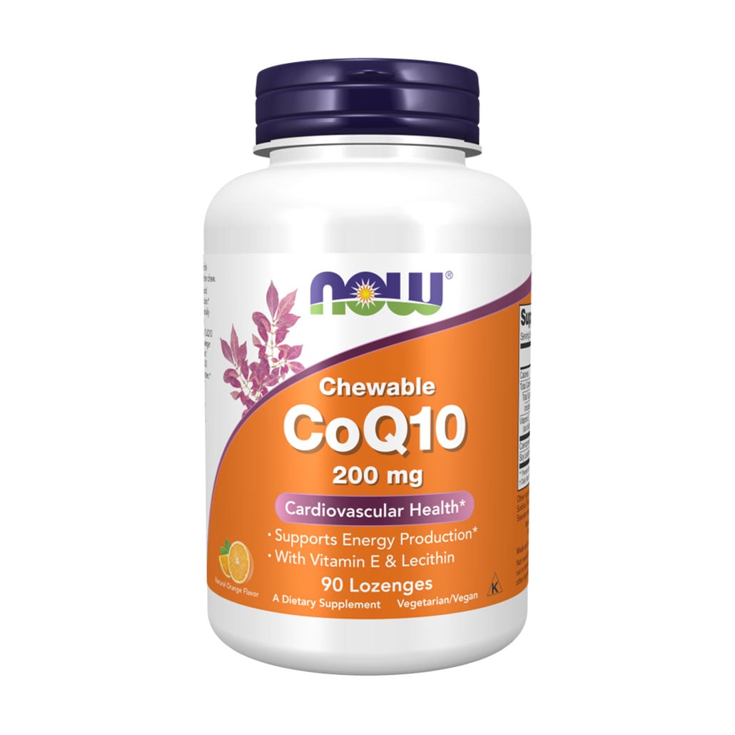 Коензим NOW Foods CoQ10 200 мг, 90 жувальних цукерок