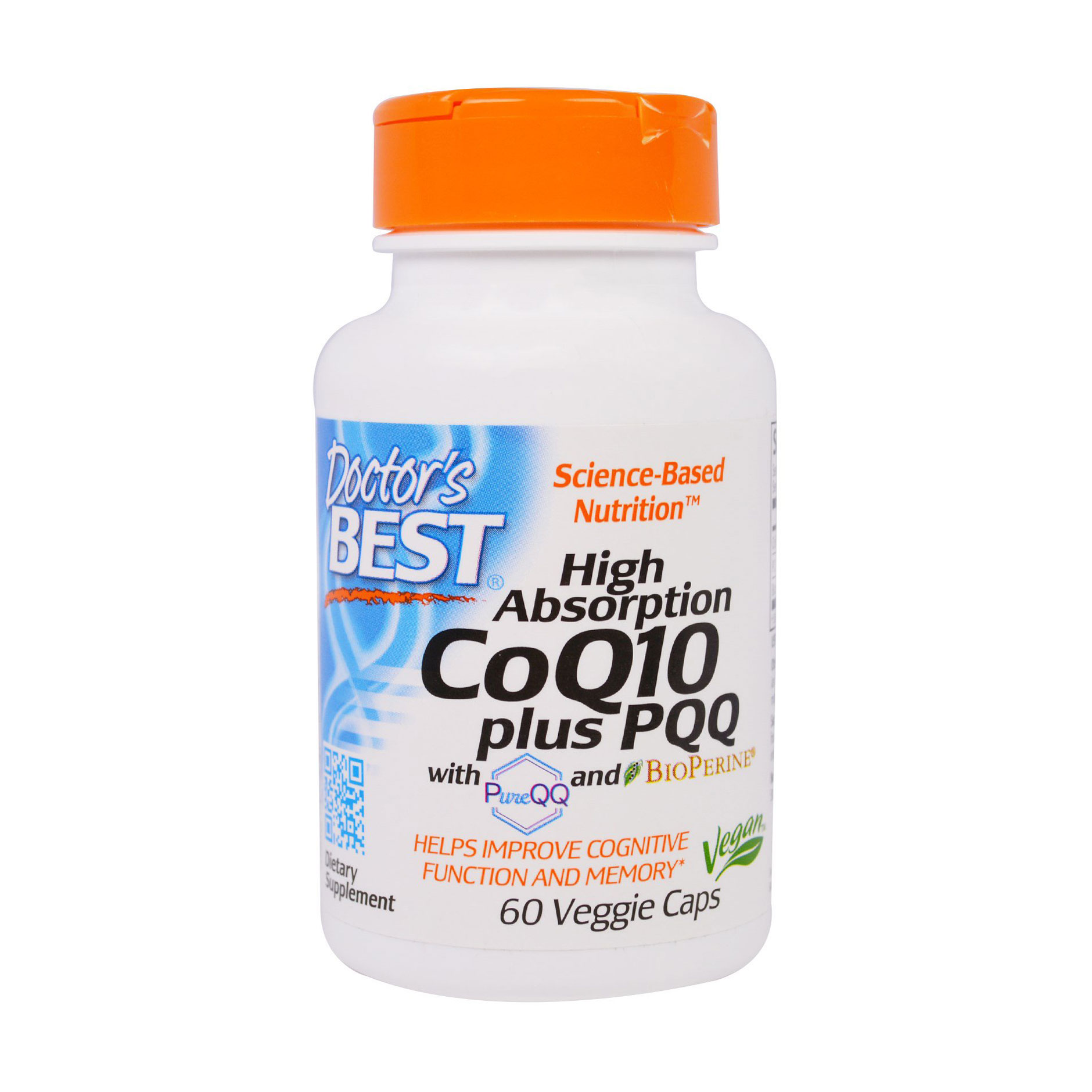 Коензим Q10 Doctor's Best High Absorption CoQ10 Plus PQQ, 60 гелевих капсул