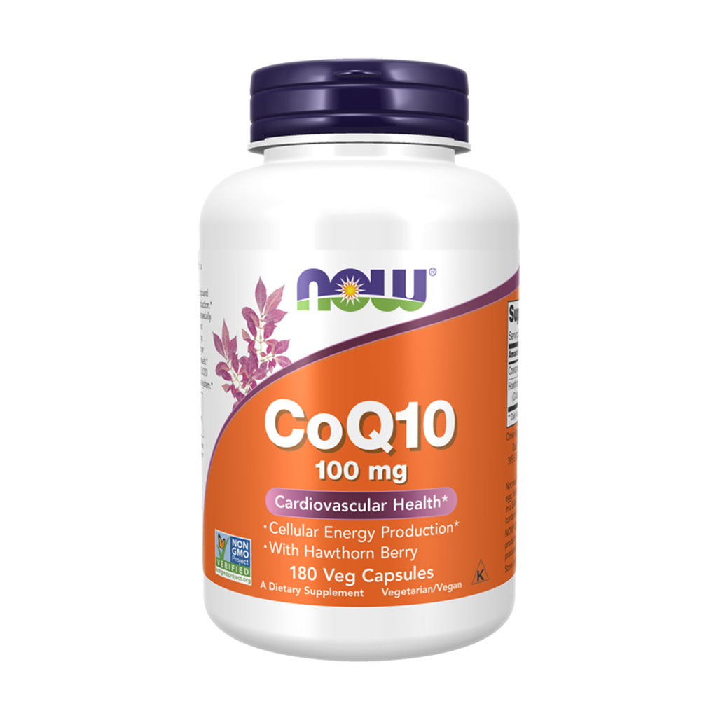 Коензим Q10 NOW foods CoQ10, 100 мг, 180 гелевих капсул