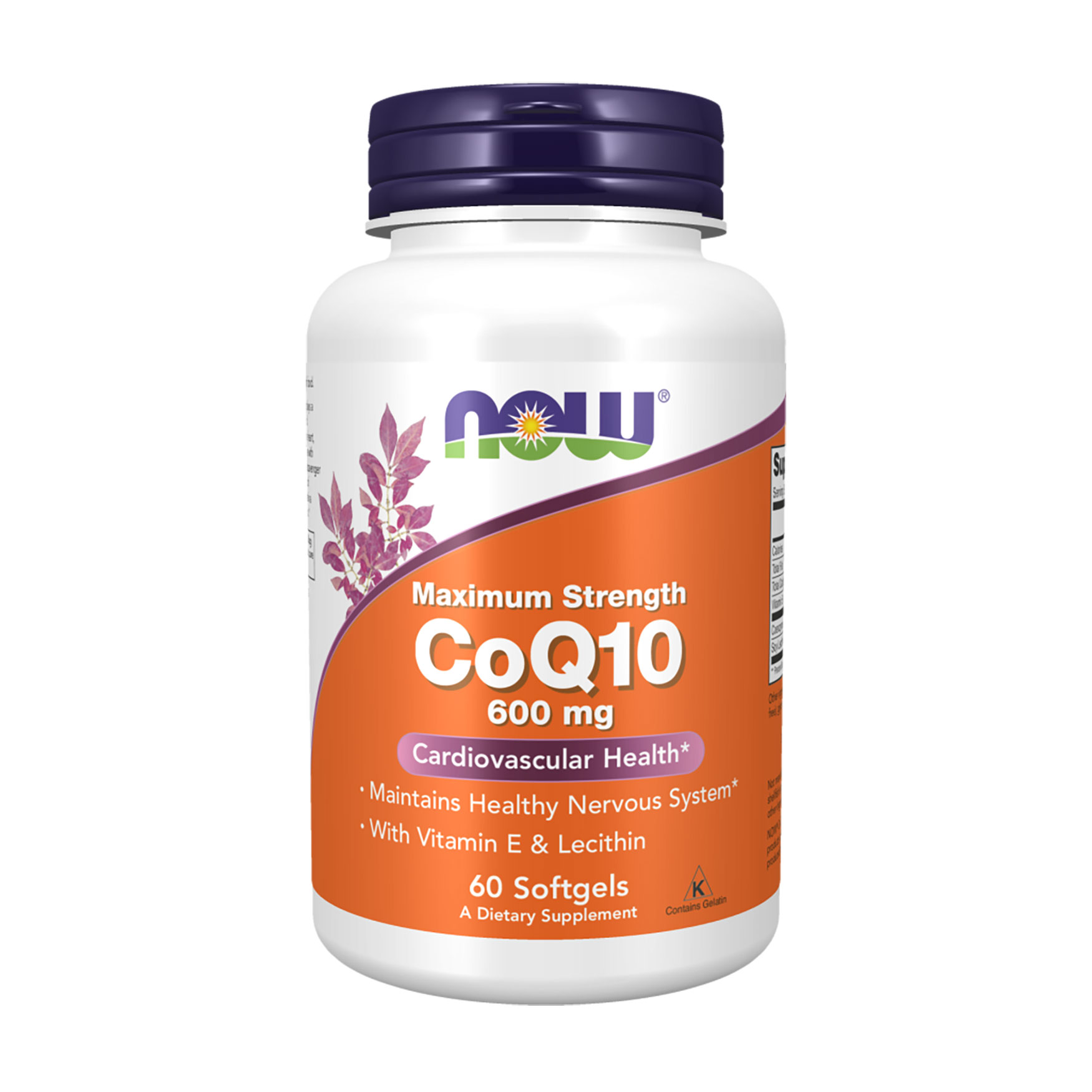 Коензим Q10 NOW foods CoQ10, 600 мг, 60 гелевих капсул