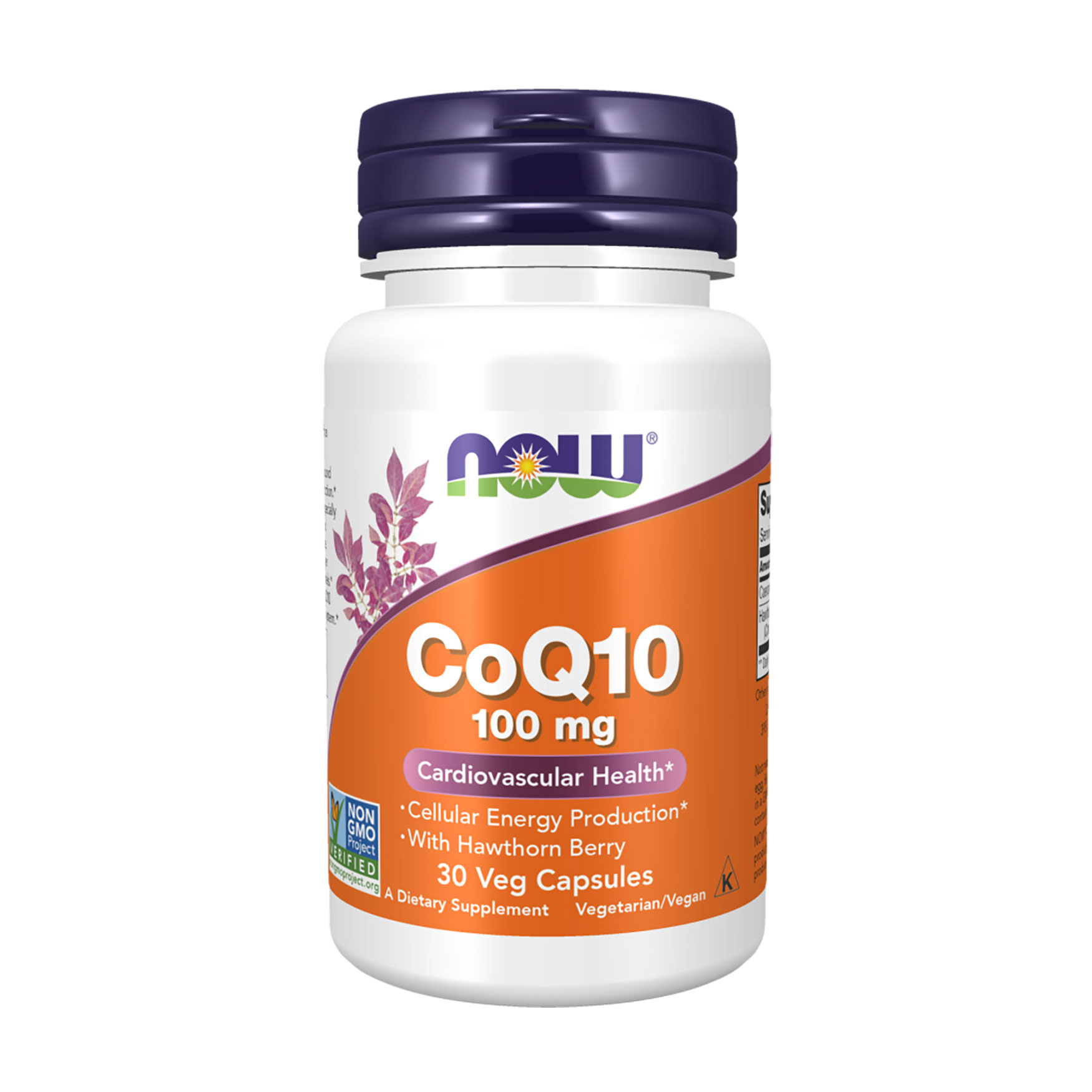 Коензим Q10 NOW Foods CoQ10 With Hawthorn Berry з глідом 100 мг, 30 капсул