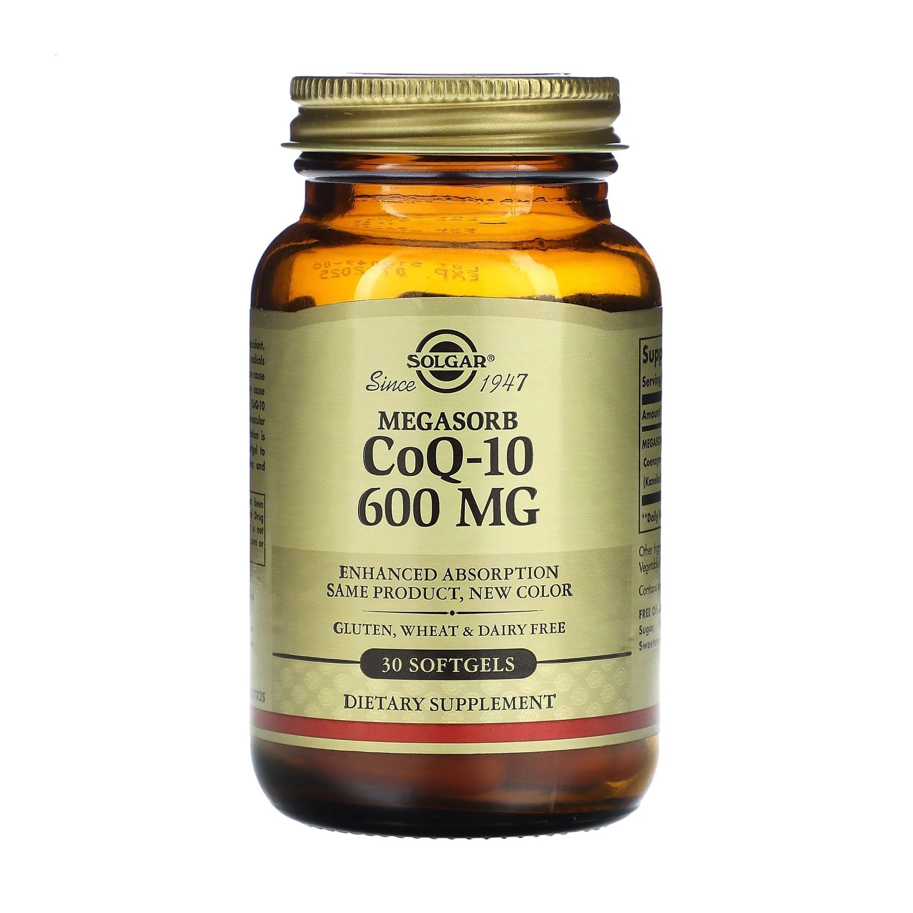 Коензим Q10 Solgar Megasorb CoQ-10, 600 мг, 30 гелевих капсул
