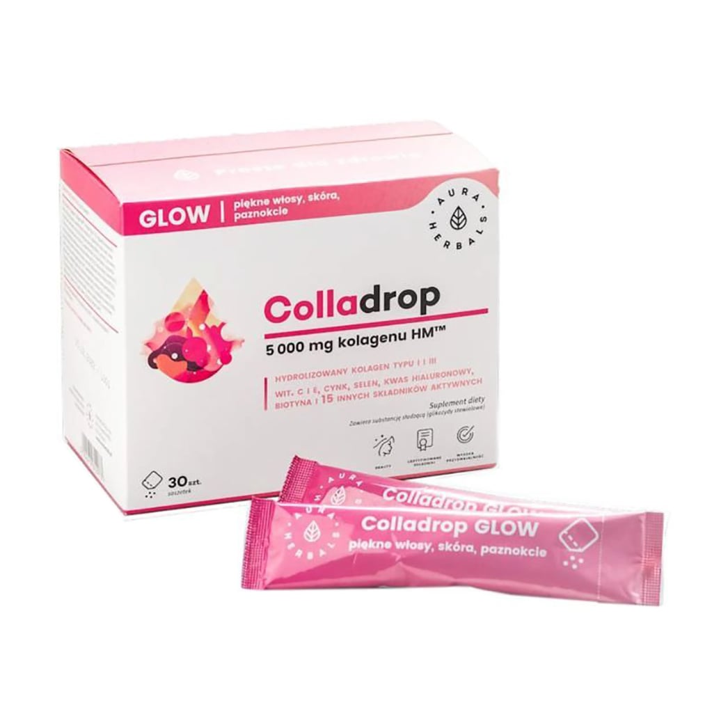 Колаген Aura Herbals Colladrop Glow 5000 мг, в порошку, 30 шт