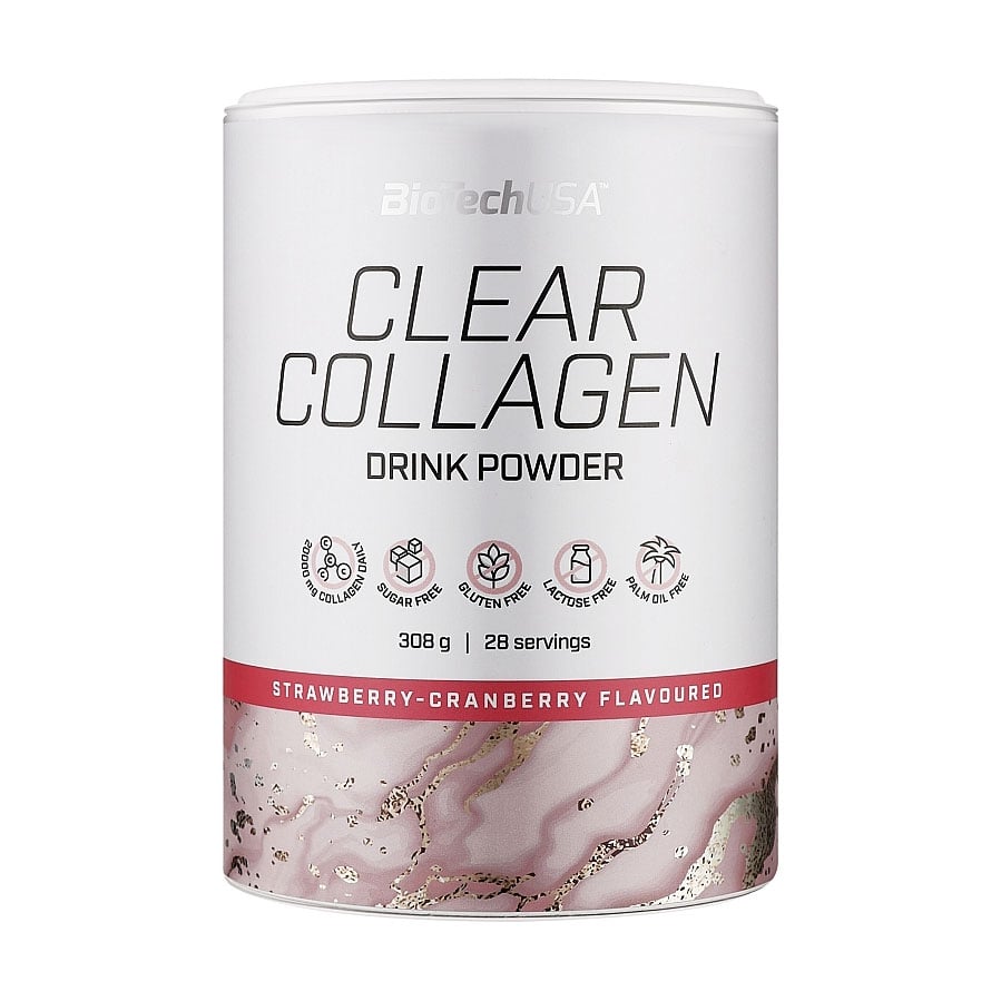 Колаген BioTechUSA Clear Collagen Полуниця-журавлина, в порошку, 308 г