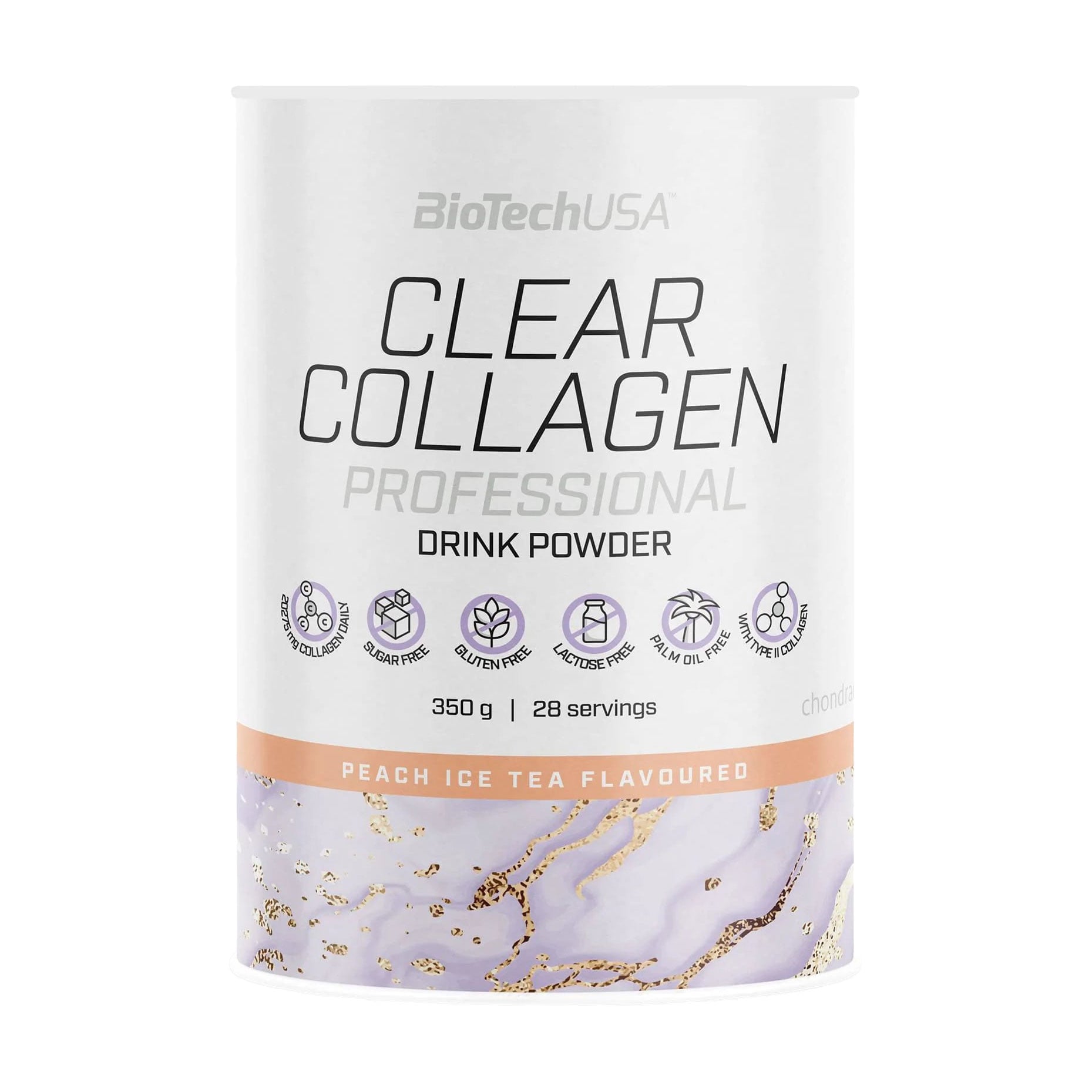 Колаген BioTechUSA Clear Collagen Professional Персиковий холодний чай, в порошку, 350 г