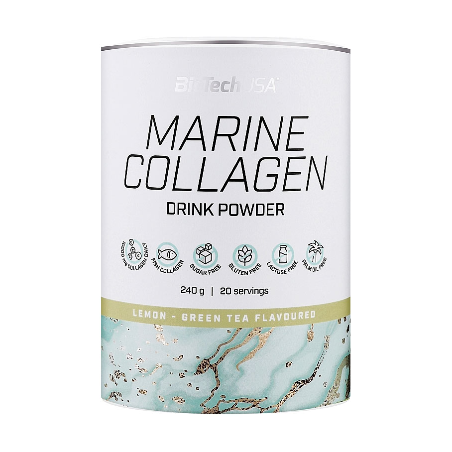 Колаген BioTechUSA Marine Collagen Лимон-зелений чай, в порошку, 240 г