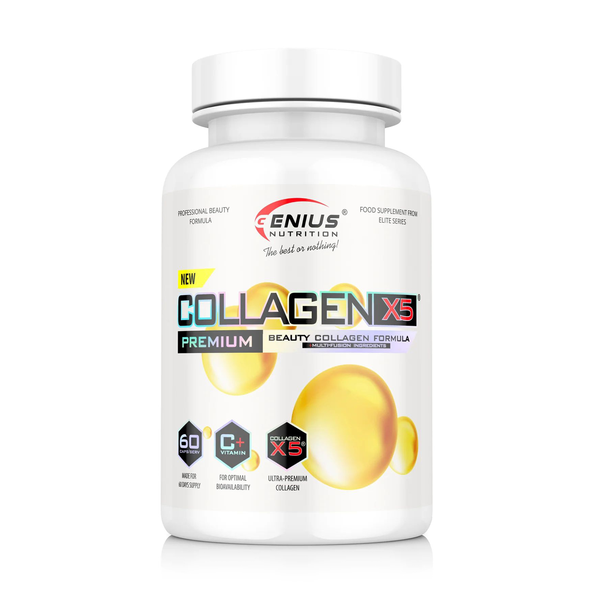 Колаген Genius Nutrition Collagen-X5, 60 капсул
