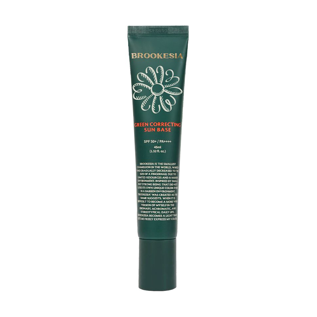 Колагенова сонцезахисна база під макіяж BROOKESIA Green Correcting Sun Base, SPF 50+/PA++++, 45 мл
