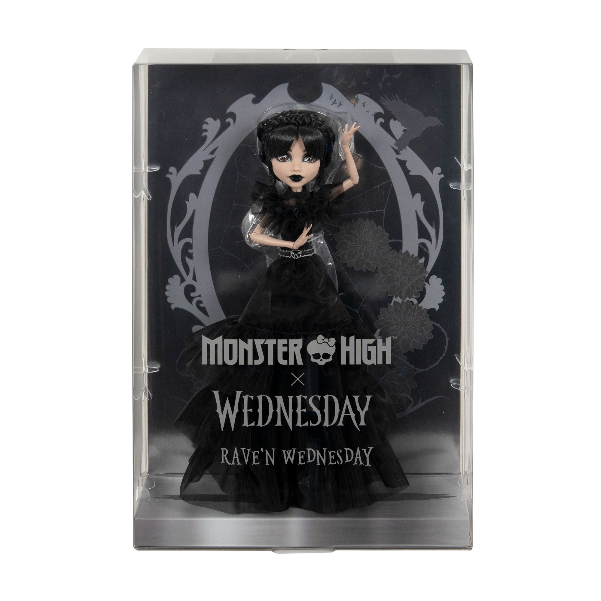 Колекційна лялька Monster High X Wednesday Венздей Танці Rave'N, від 6 років, 33*22.4*8 см (HXJ03)