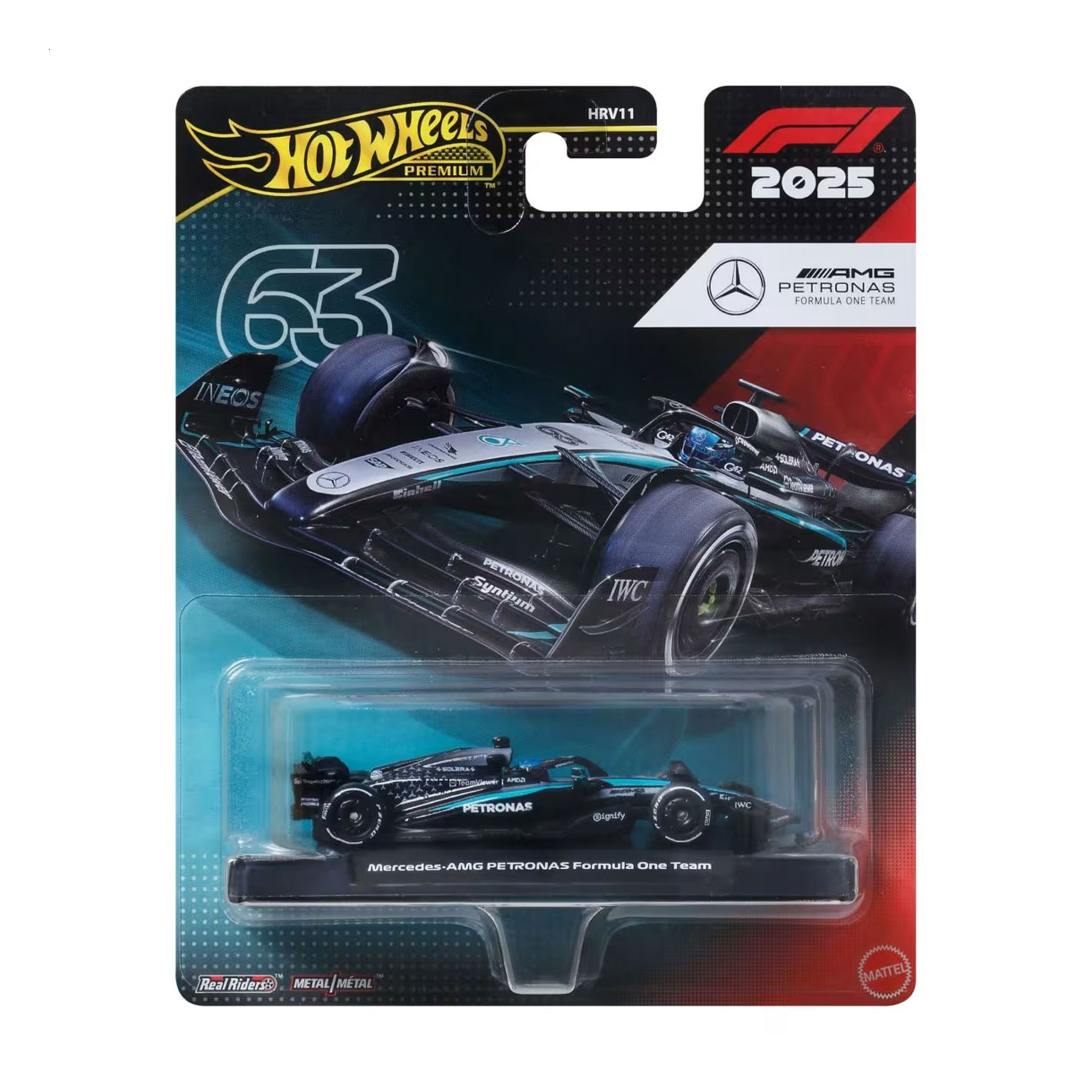 Колекційний болід Hot Wheels Mercedes-Benz George Russel 63 Formula 1, від 3 років (JKD80)