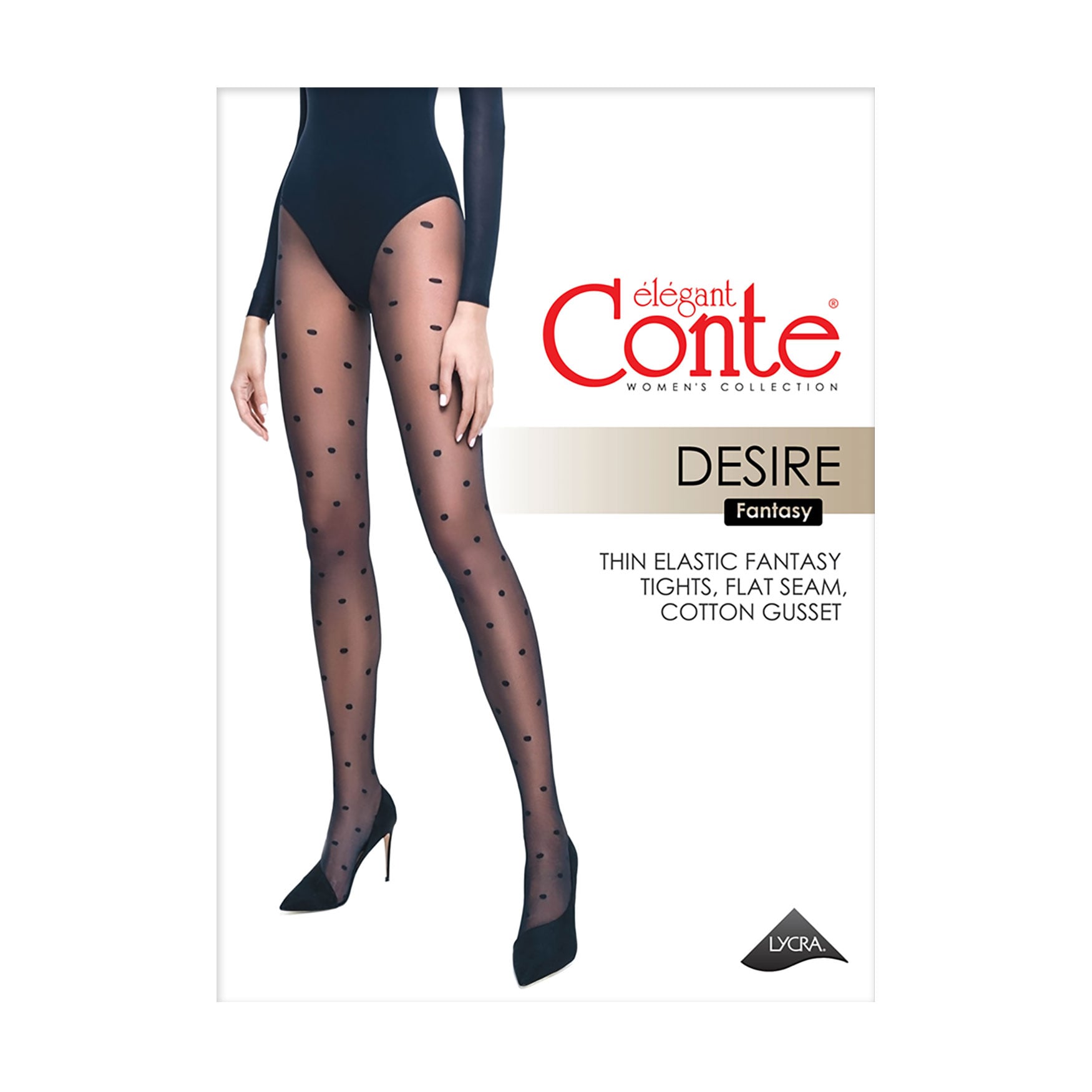 Колготки жіночі Conte elegant Fantasy Desire, 20 DEN, Nero, розмір 2