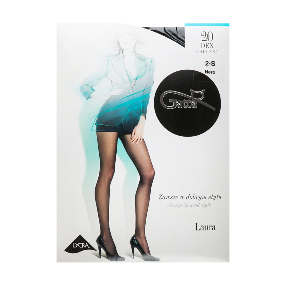 Колготки жіночі Gatta Laura, 20 DEN, Nero, розмір 2