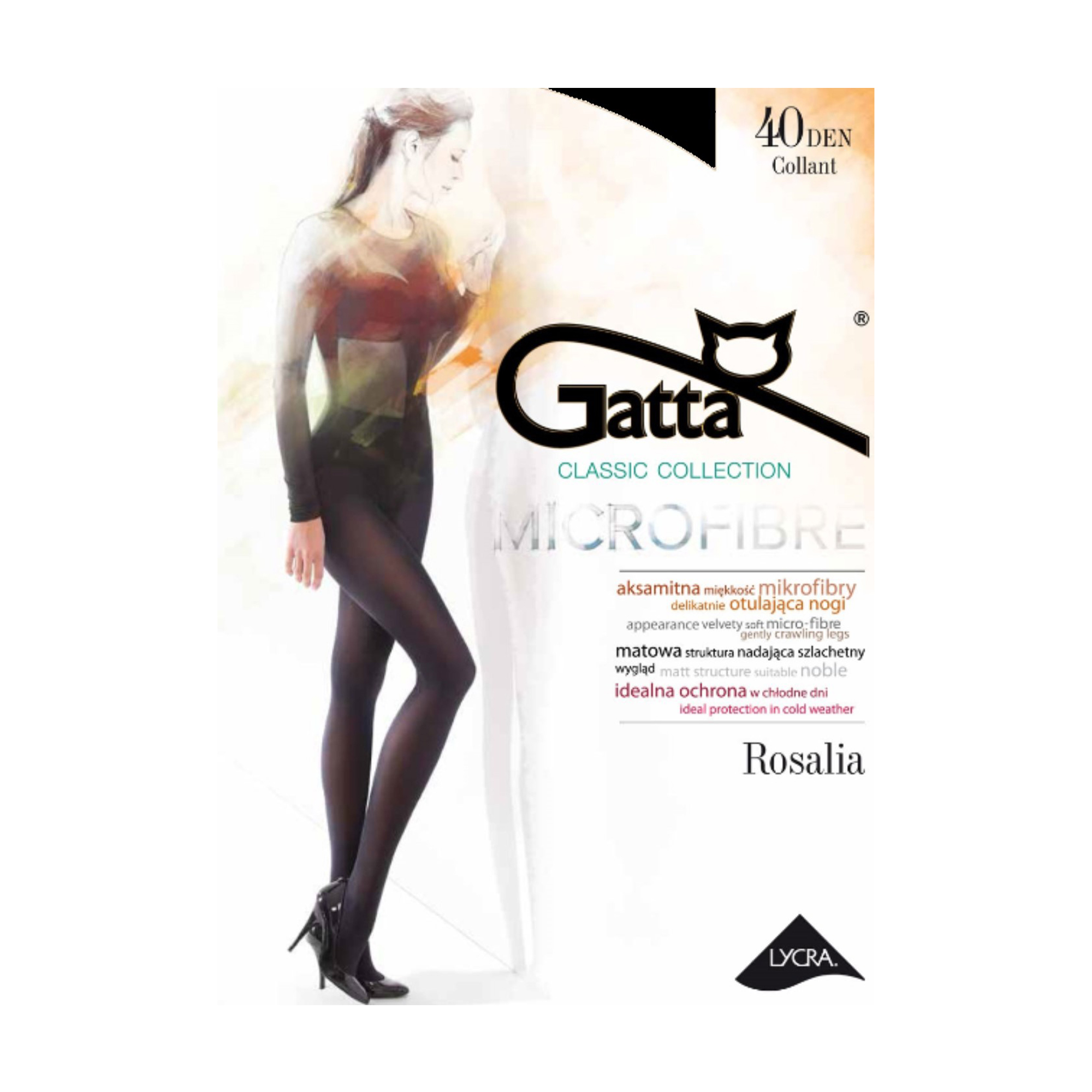 Колготки жіночі Gatta Rosalia, 40 DEN, Nero, розмір 3