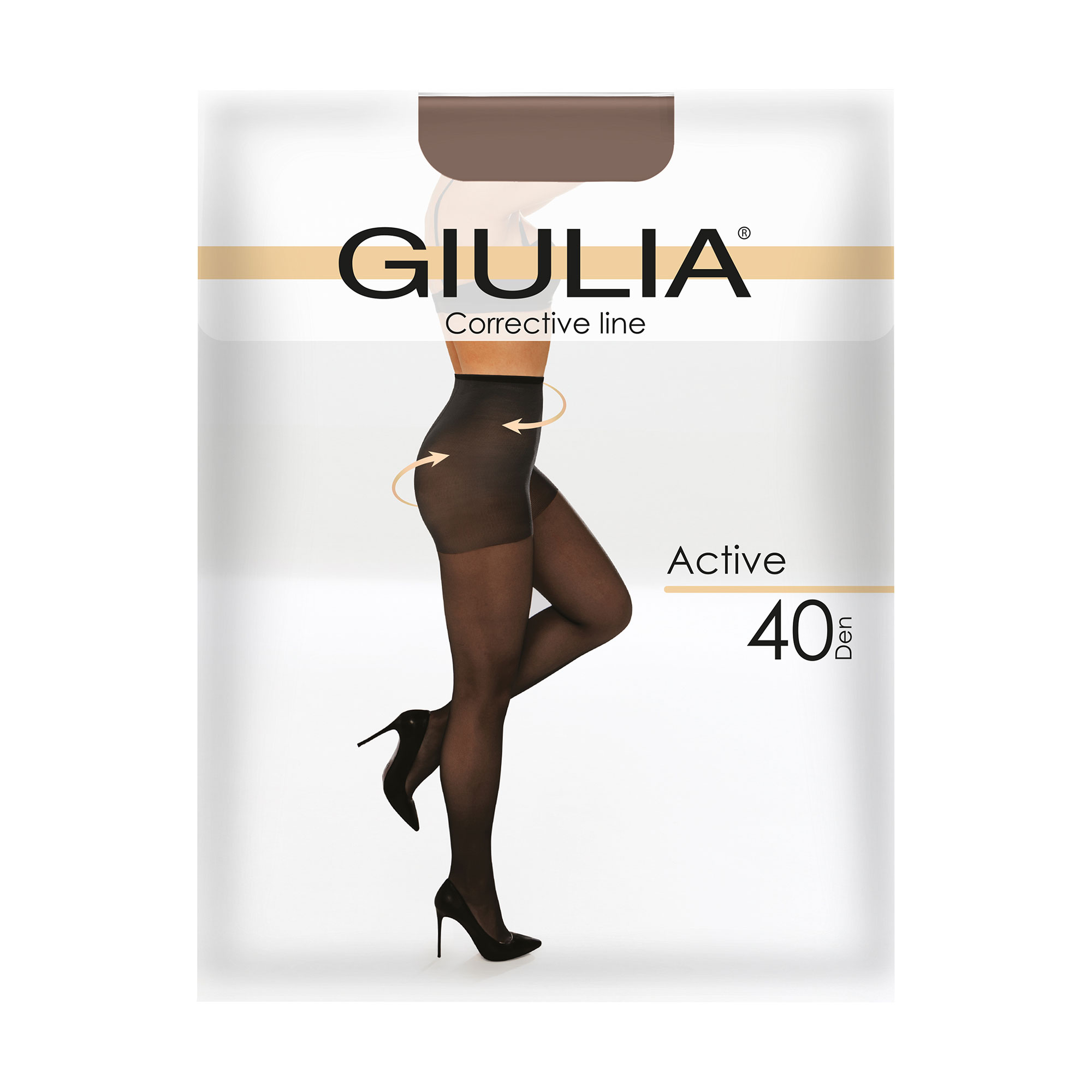 Колготки жіночі Giulia Active з шортиками, 40 DEN, Fumo, розмір 3