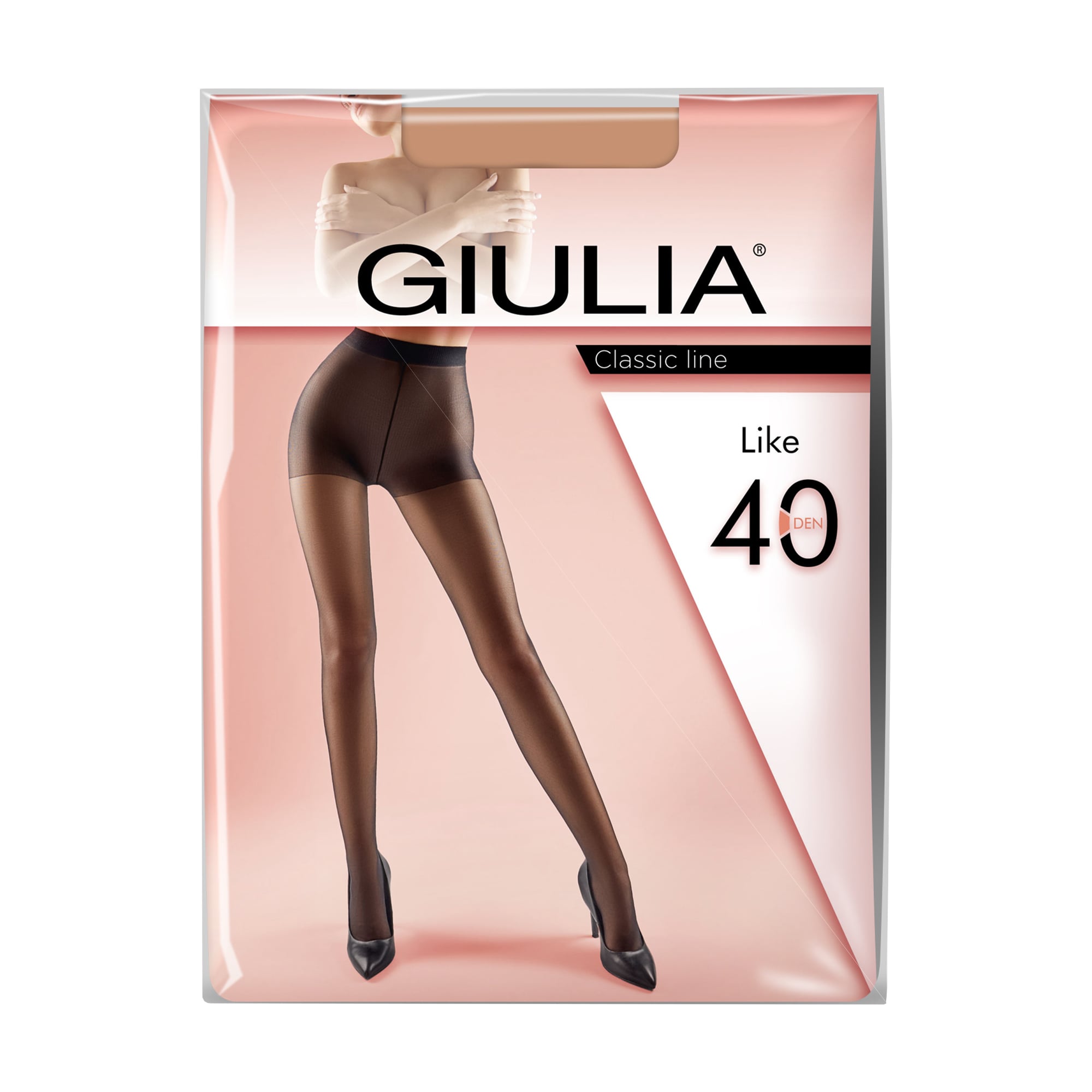 Колготки жіночі Giulia Like класичні, з шортиками, 40 DEN, Daino, розмір 3