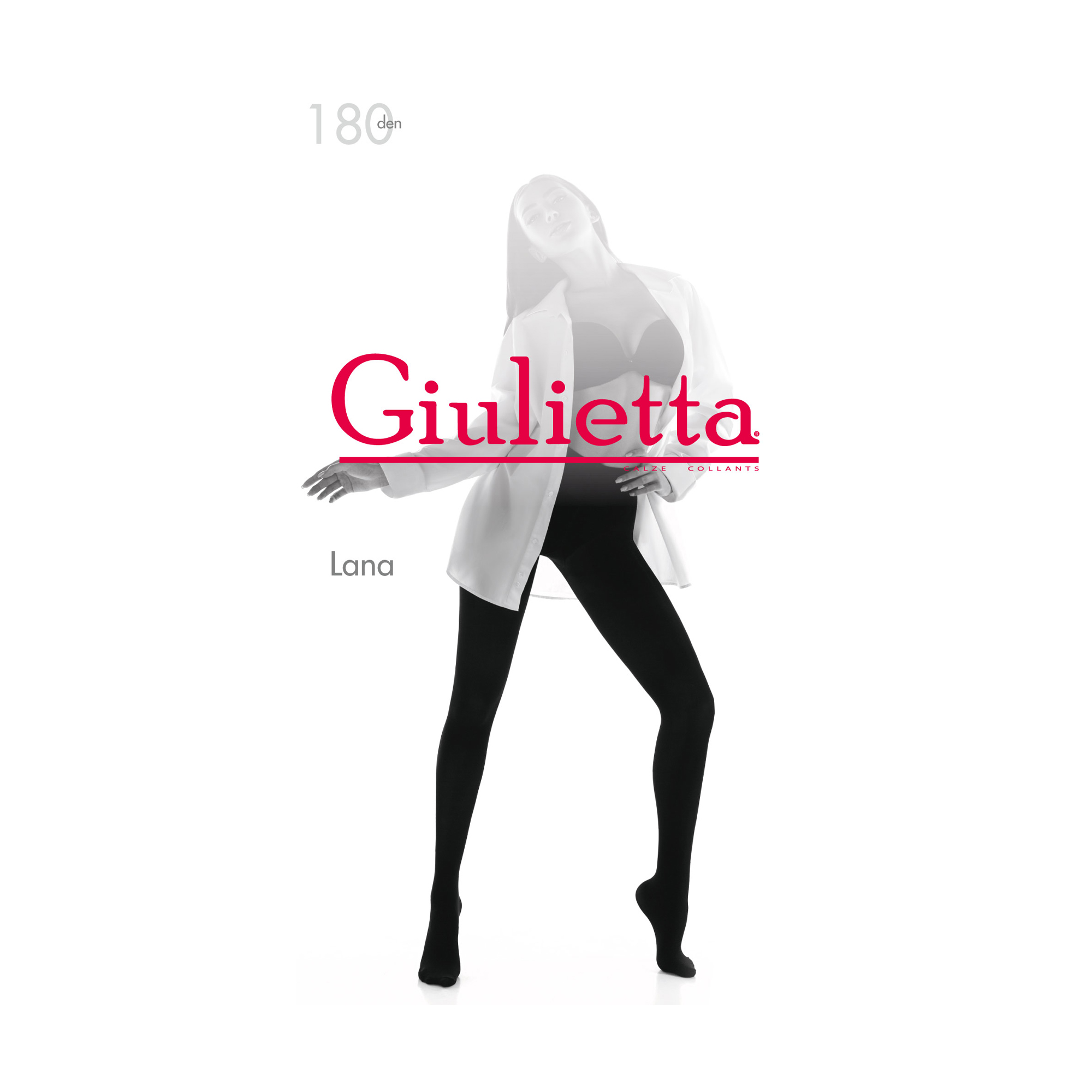 Колготки жіночі Giulietta Calze Collants Lana 180 DEN Nero розмір 2