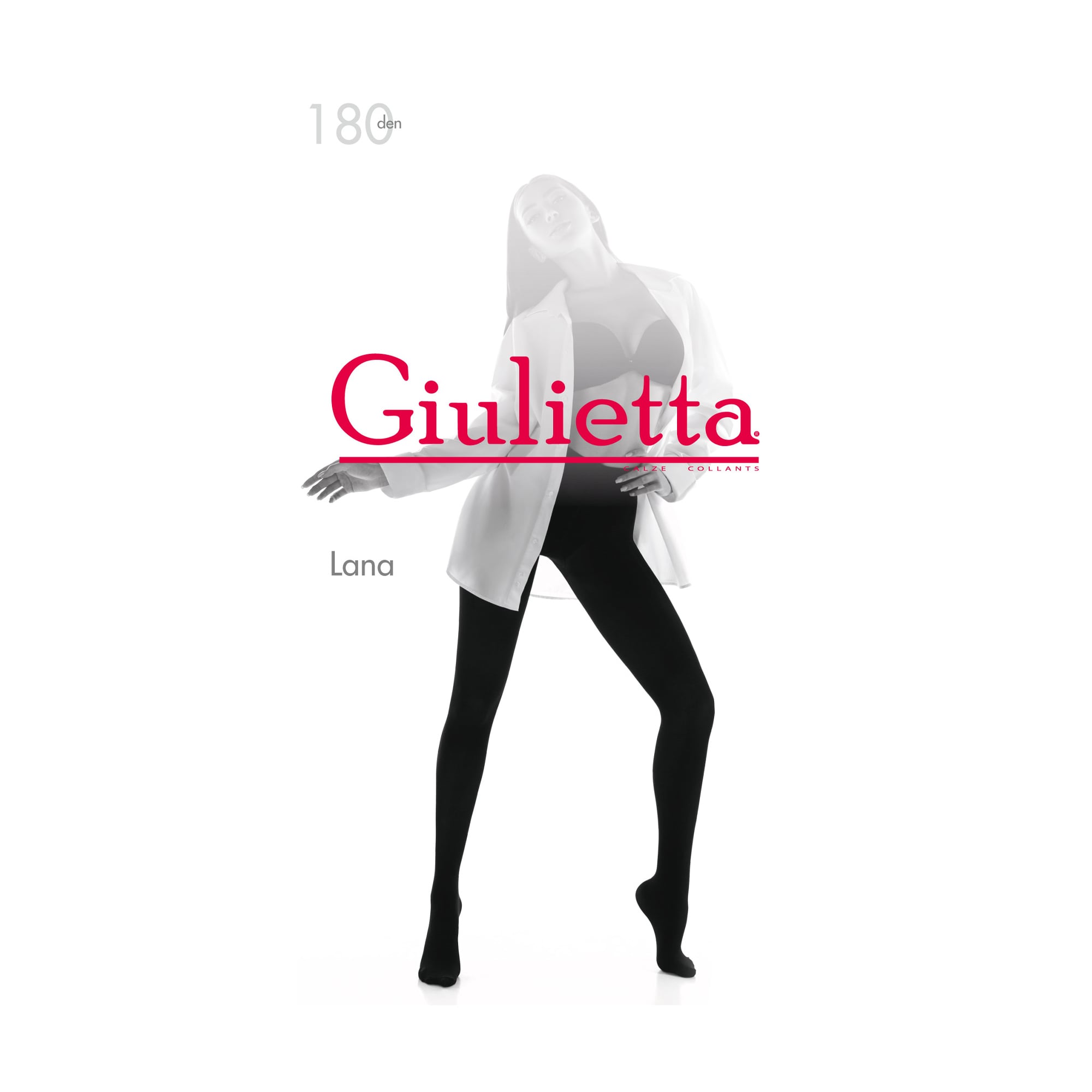 Колготки жіночі Giulietta Calze Collants Lana 180 DEN Nero розмір 5