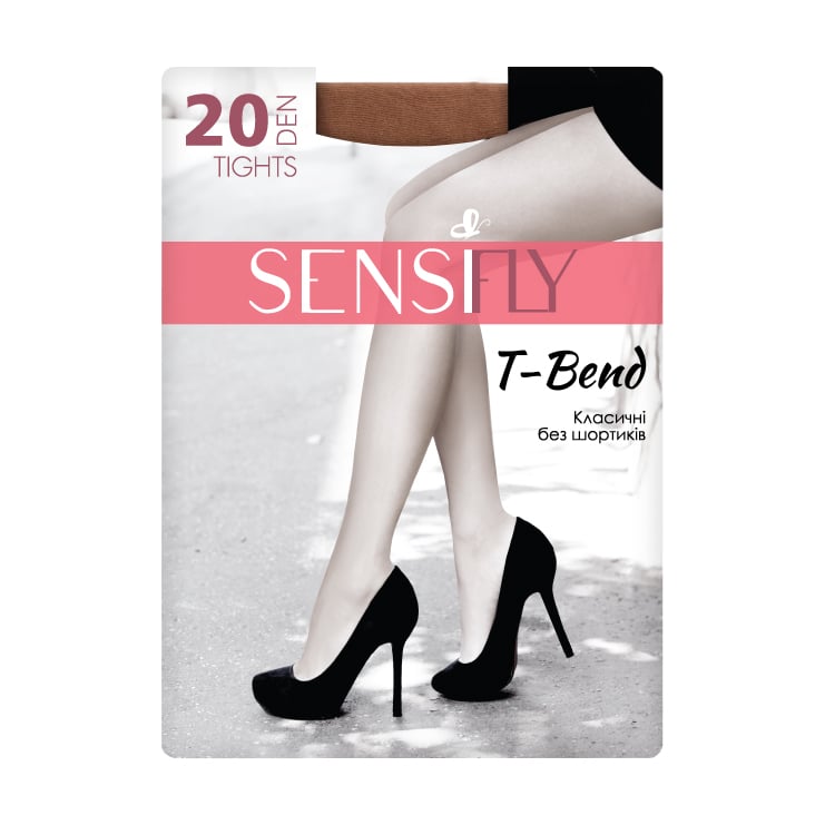 Колготки жіночі Sensi fly T-Bend Класичні, без шортиків, 20 DEN, натуральний, розмір 4