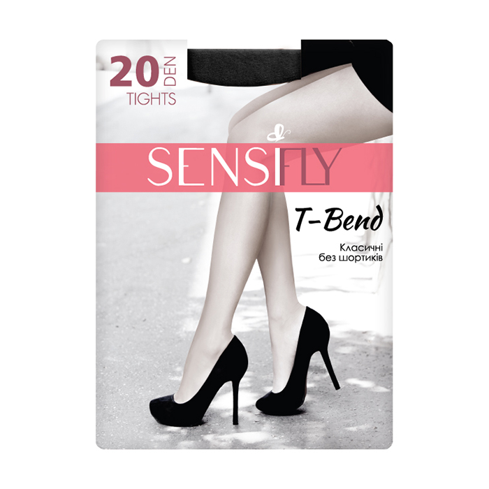 Колготки жіночі Sensi fly T-Bend Класичні, без шортиків, 20 DEN, чорний, розмір 5
