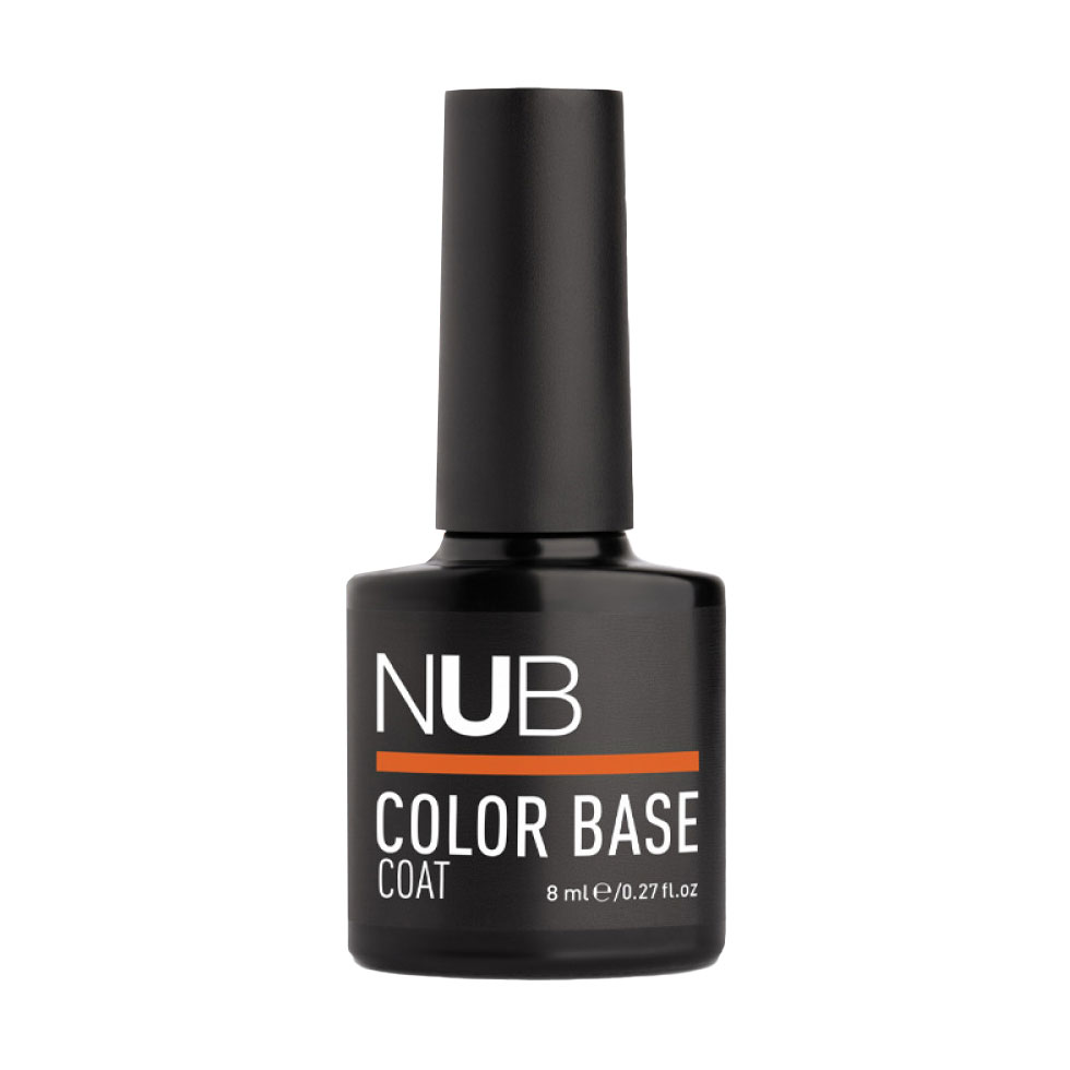 Кольорова каучукова база для гель-лаку NUB Color Base Coat 16 Sunset, 8 мл