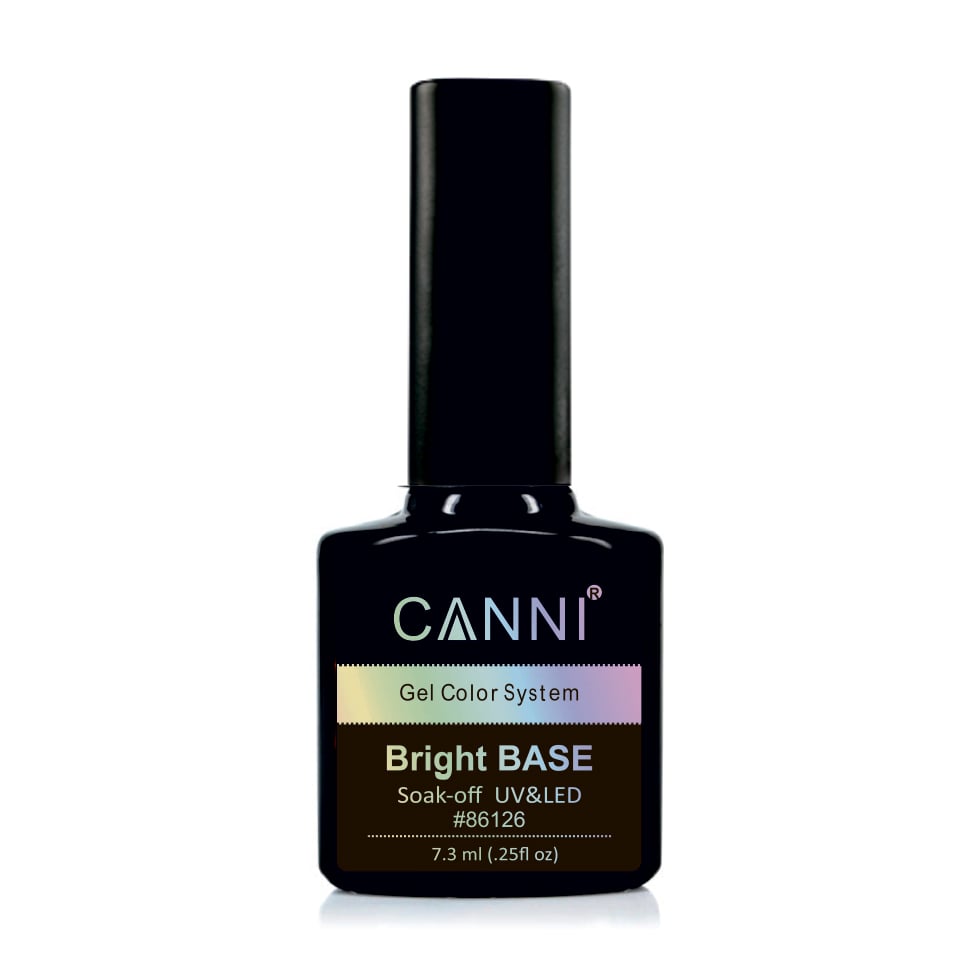 Кольорове базове покриття для гель-лаку Canni Bright Base Soak-off UV&amp;LED Gel Color System 663 Червоний, 7.3 мл
