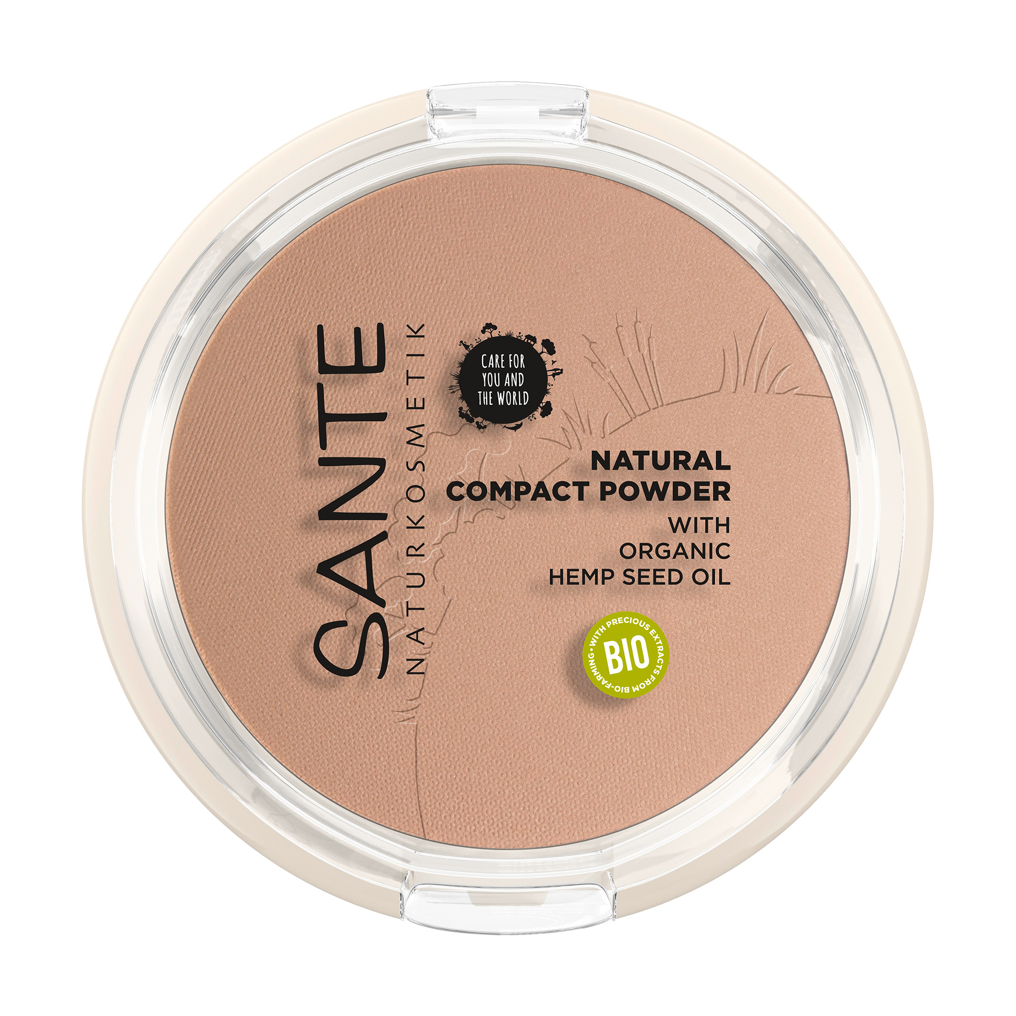 Компактна біопудра для обличчя Sante Natural Compact Powder 02 Neutral Beige, 9 г