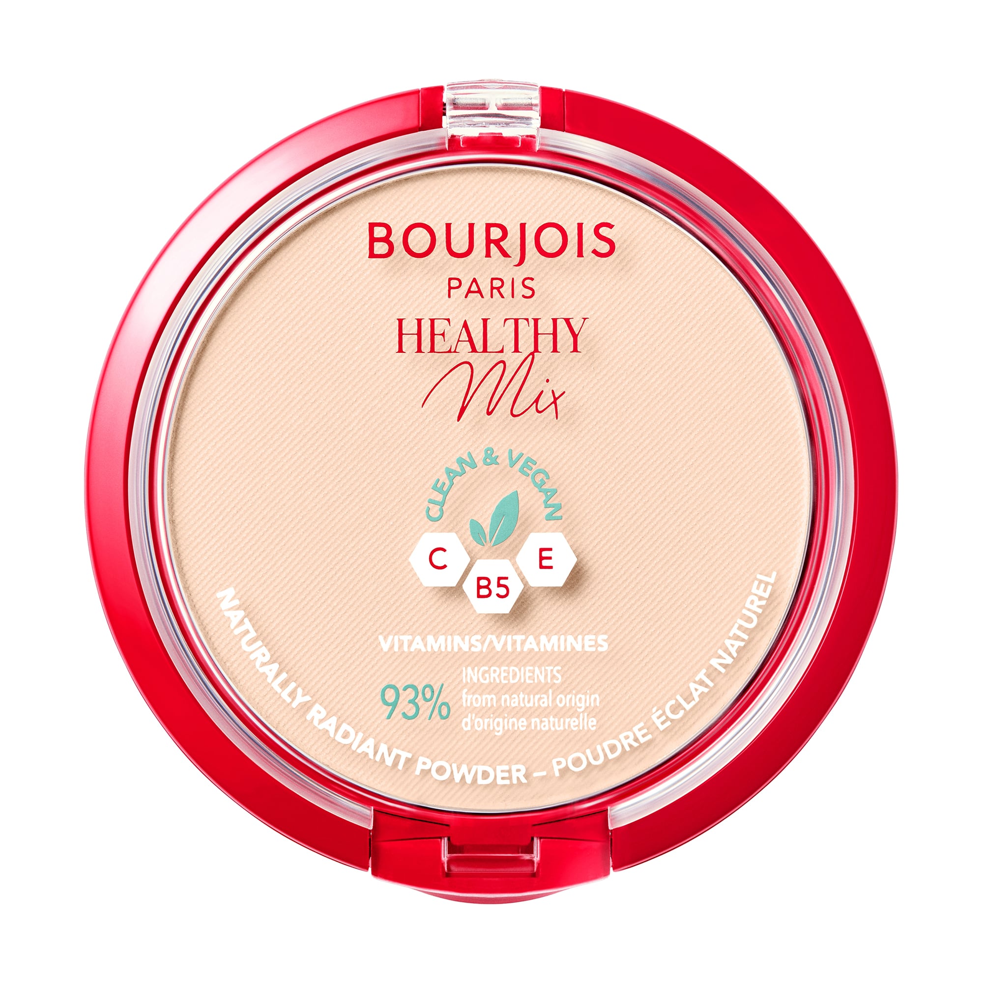 Компактна пудра для обличчя Bourjois Poudre Compacte Healthy Mix Clean, 01 Ivoire, 10 г