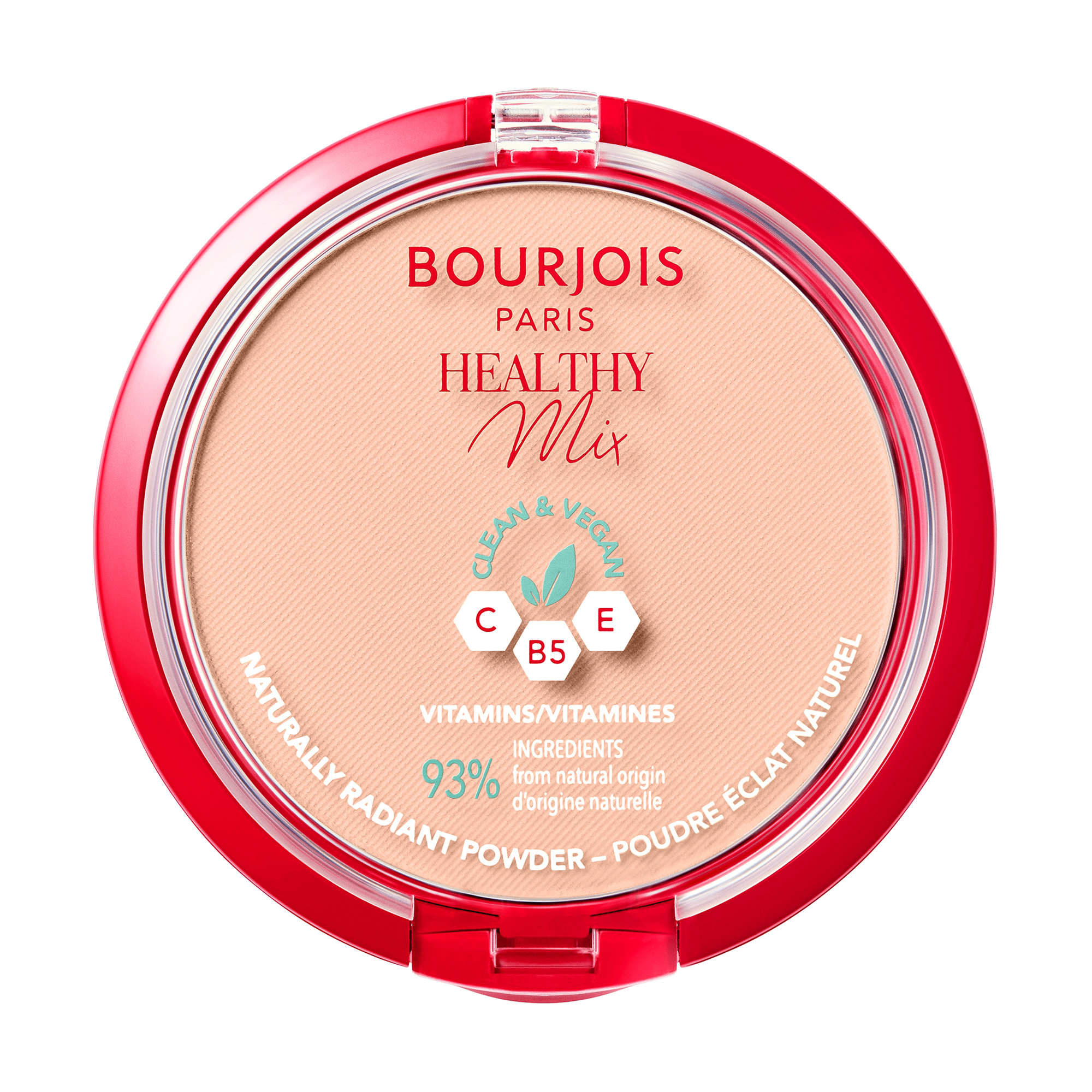 Компактна пудра для обличчя Bourjois Poudre Compacte Healthy Mix Clean, 03 Beige Rose, 10 г