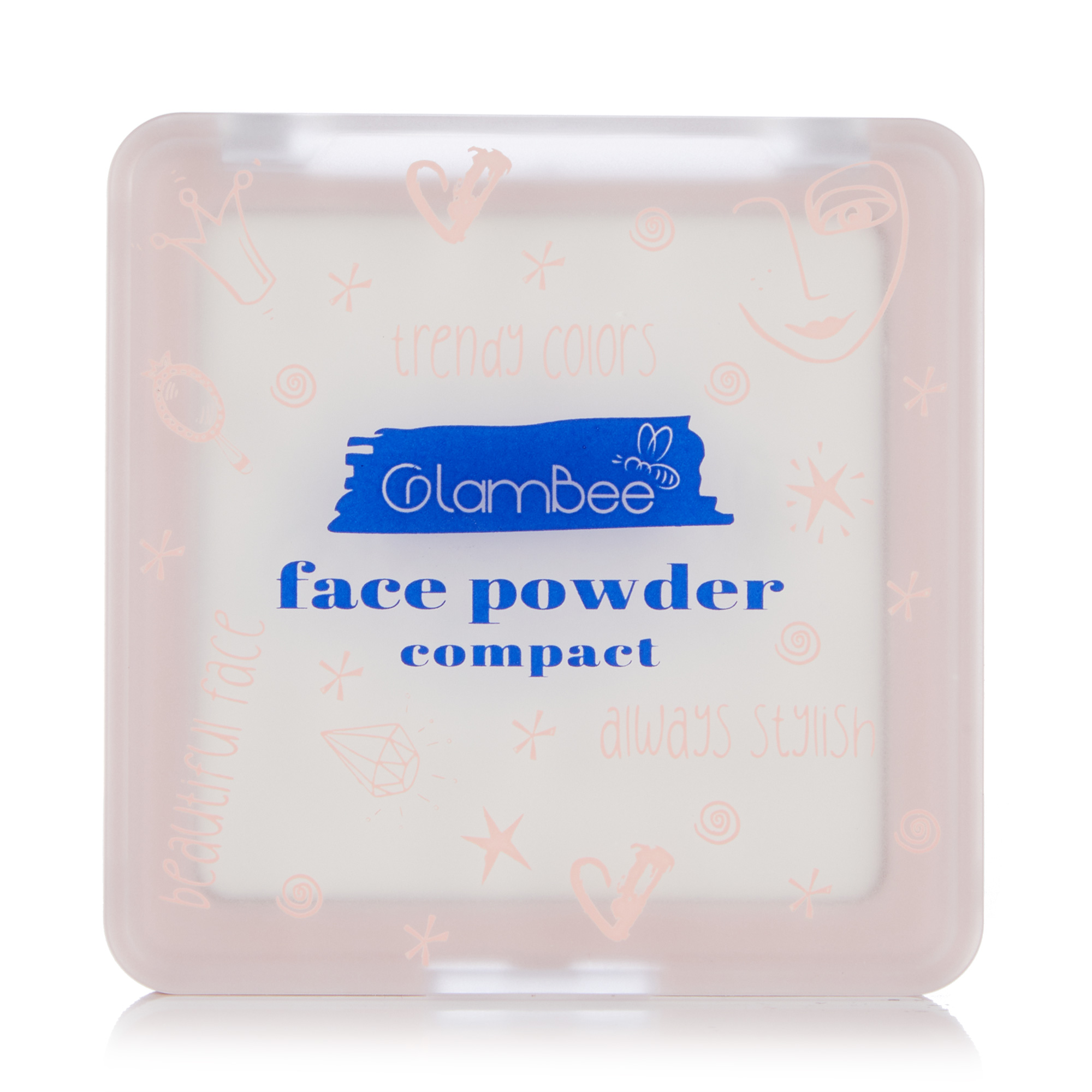 Компактна пудра для обличчя GlamBee Face Powder Compact без дзеркала 04, 11 г