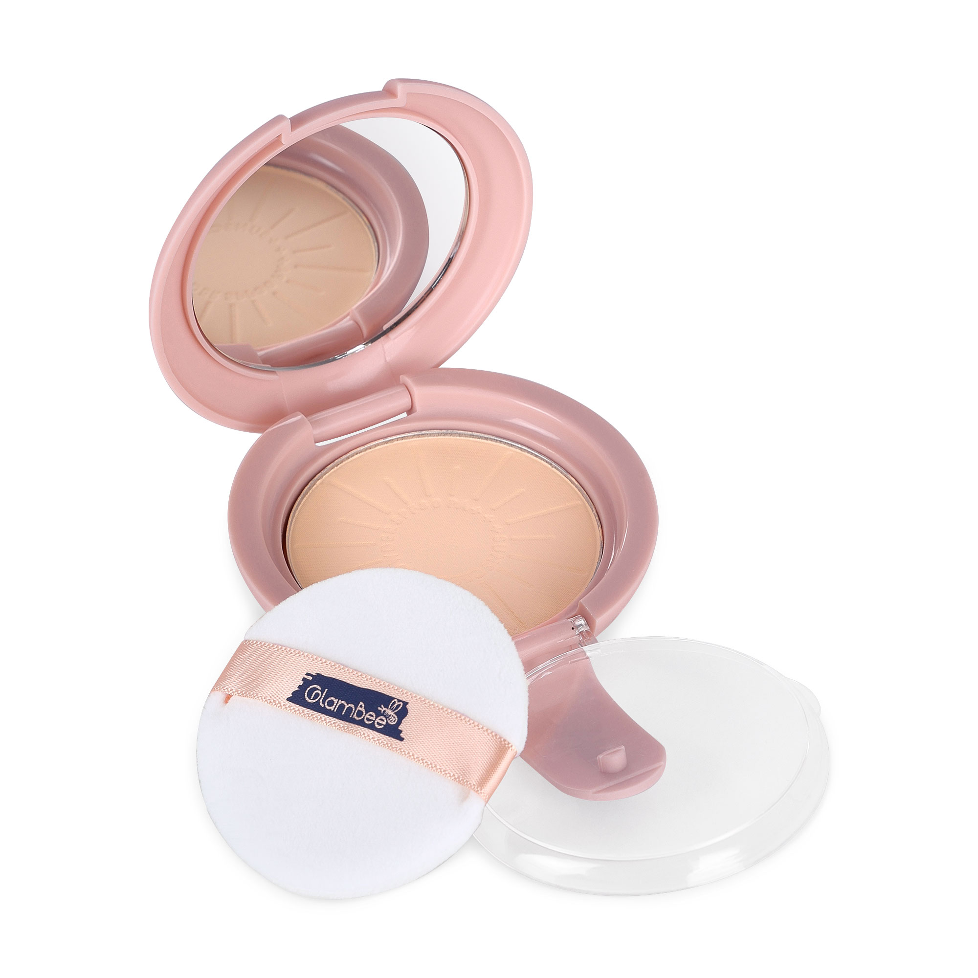 Компактна пудра для обличчя GlamBee sun protection, матуюча, SPF 30 тон 01, 10 г