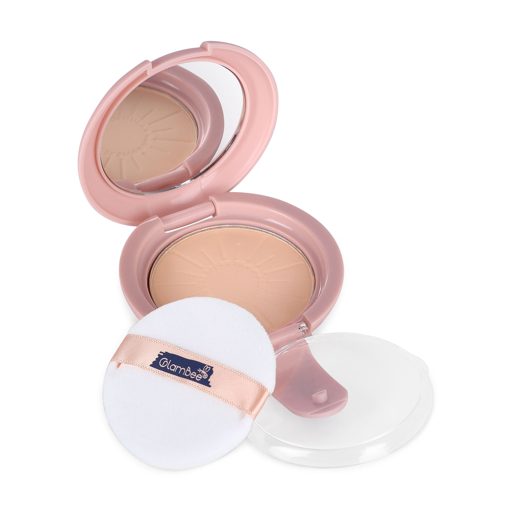 Компактна пудра для обличчя GlamBee sun protection, матуюча, SPF 30 тон 02, 10 г