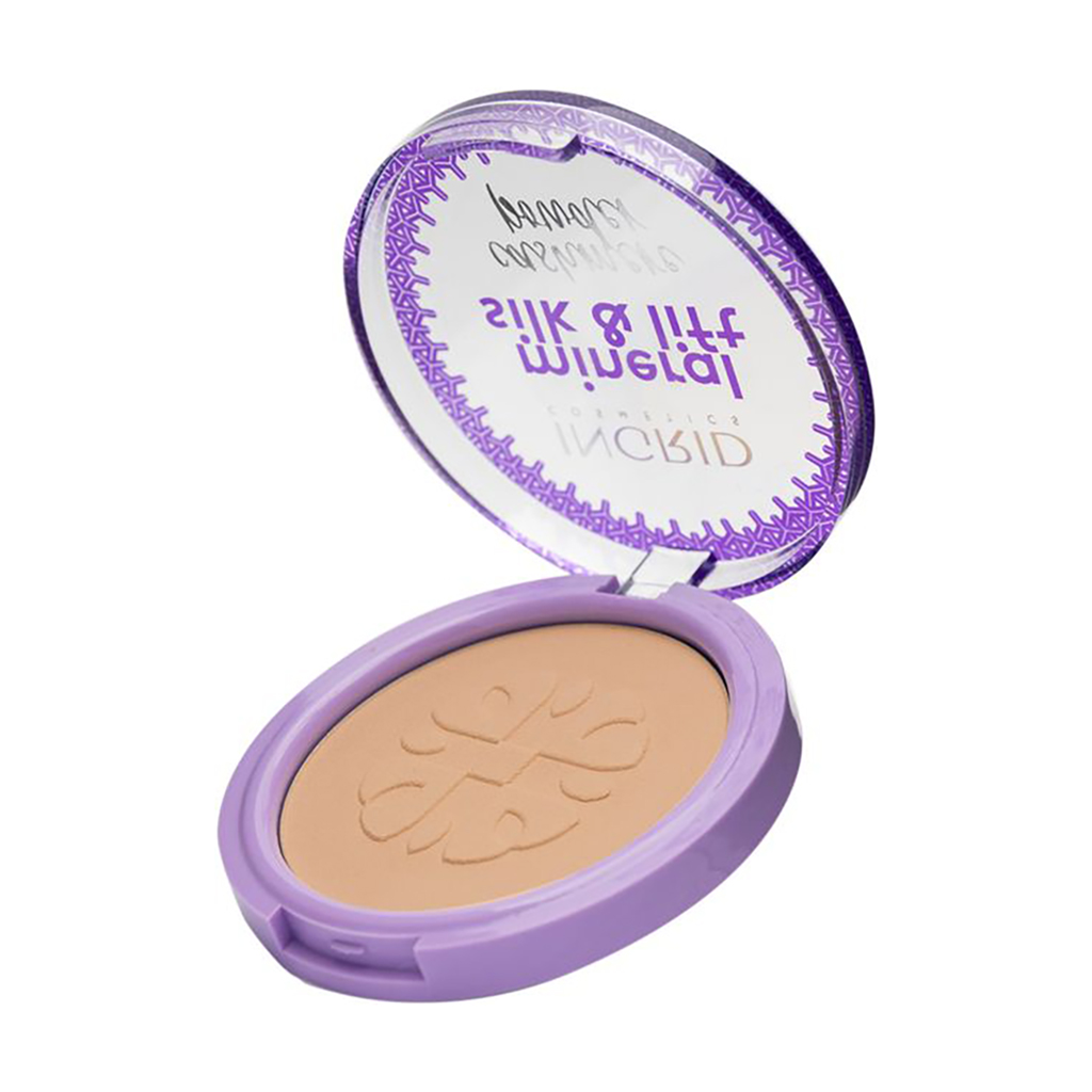 Компактна пудра для обличчя Ingrid Cosmetics Mineral Silk &amp; Lift Cashmere 03, 8 г