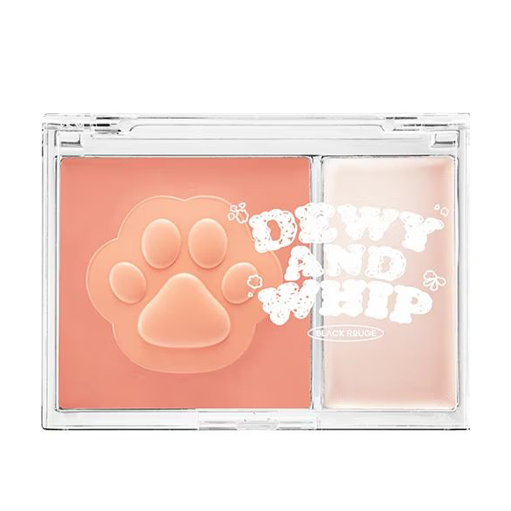 Компактні рум'яна для обличчя BLACK ROUGE Dewy Whip Cheek and Beam DW03 Tangerine, 11.5 г