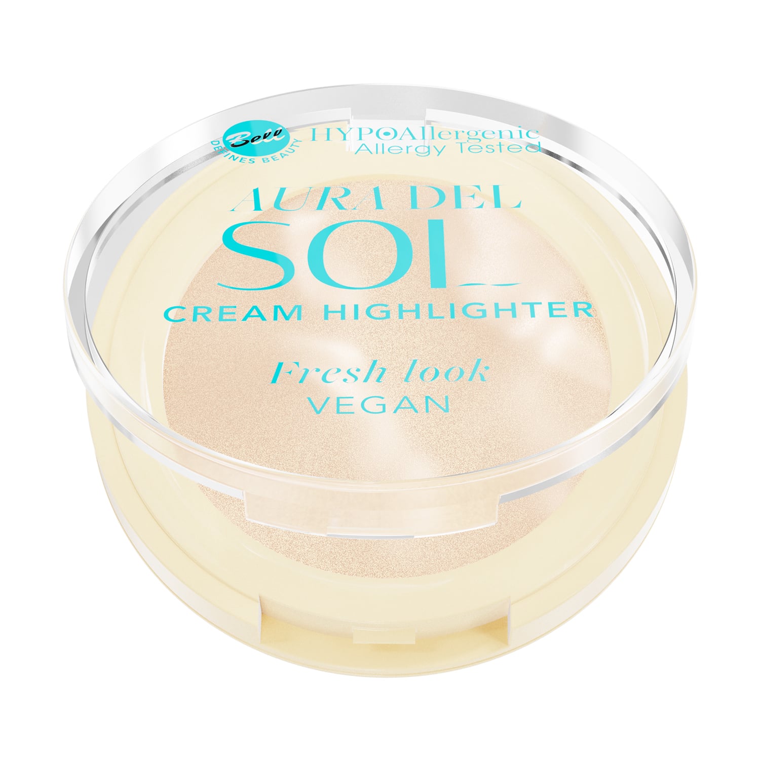 Компактний хайлайтер для обличчя Bell HypoAllergenic Aura Del Sol Cream Highlighter 01 Sunset, 3.5 г