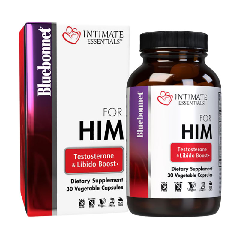 Комплекс для нього Bluebonnet Nutrition Intimate Essentials For Him Testosterone &amp; Libido Boost, 30 капсул