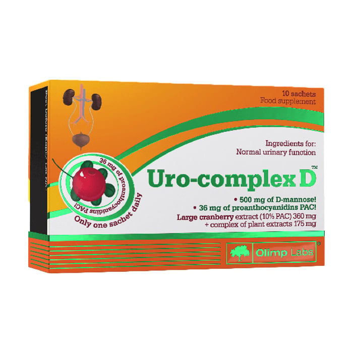Комплекс для сечовивідних шляхів Olimp Sport Nutrition Uro-Complex D зі смаком журавлини, 10 саше