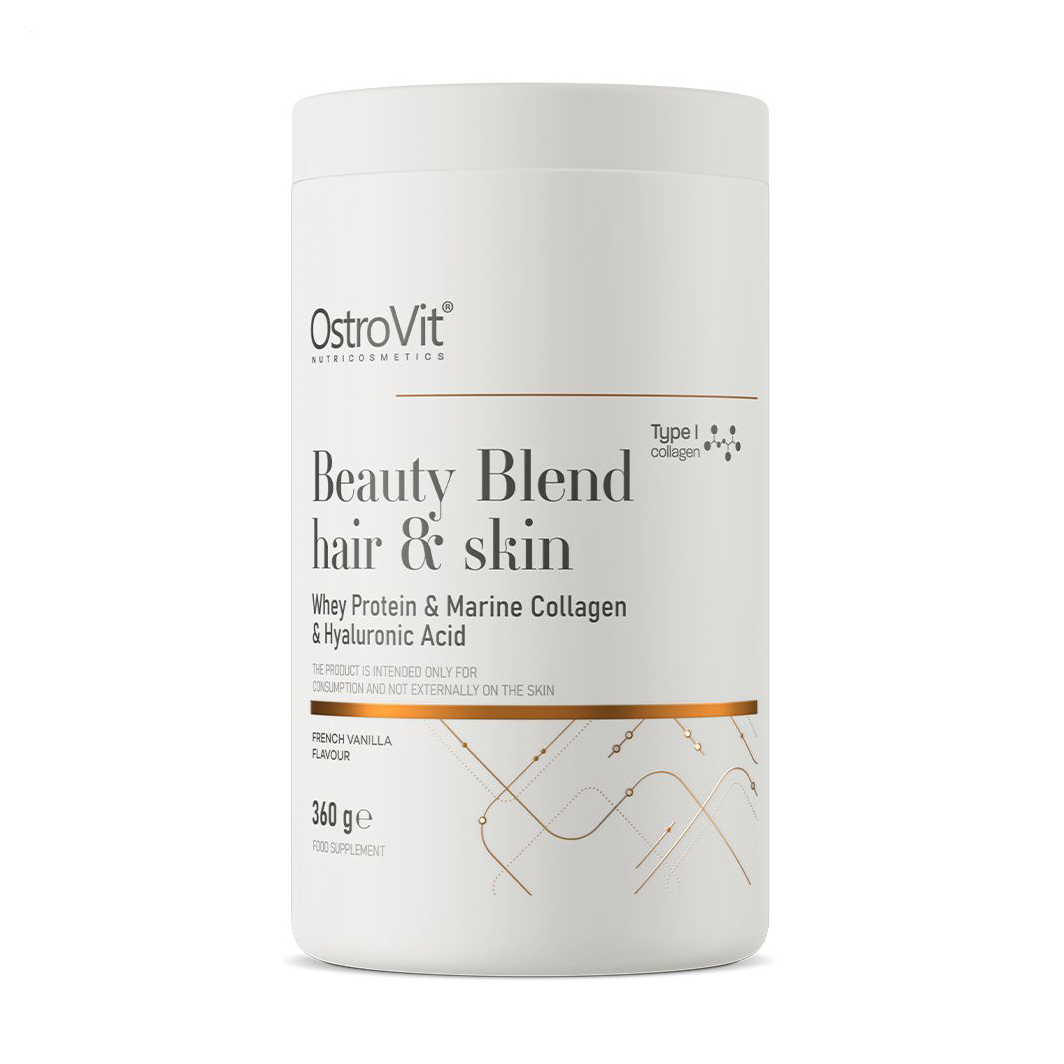 Комплекс для шкіри та волосся OstroVit Beauty Blend Hair &amp; Skin Французька ваніль, 360 г