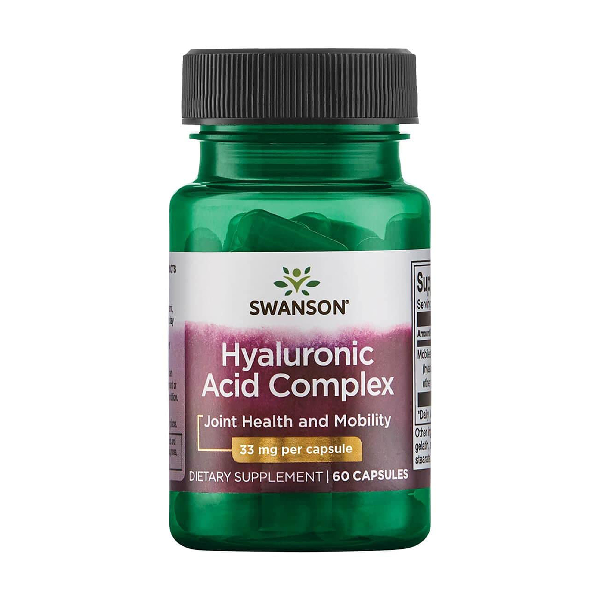 Комплекс гіалуронової кислоти Swanson Hyaloronic Acid Complex 33 мг, 60 капсул