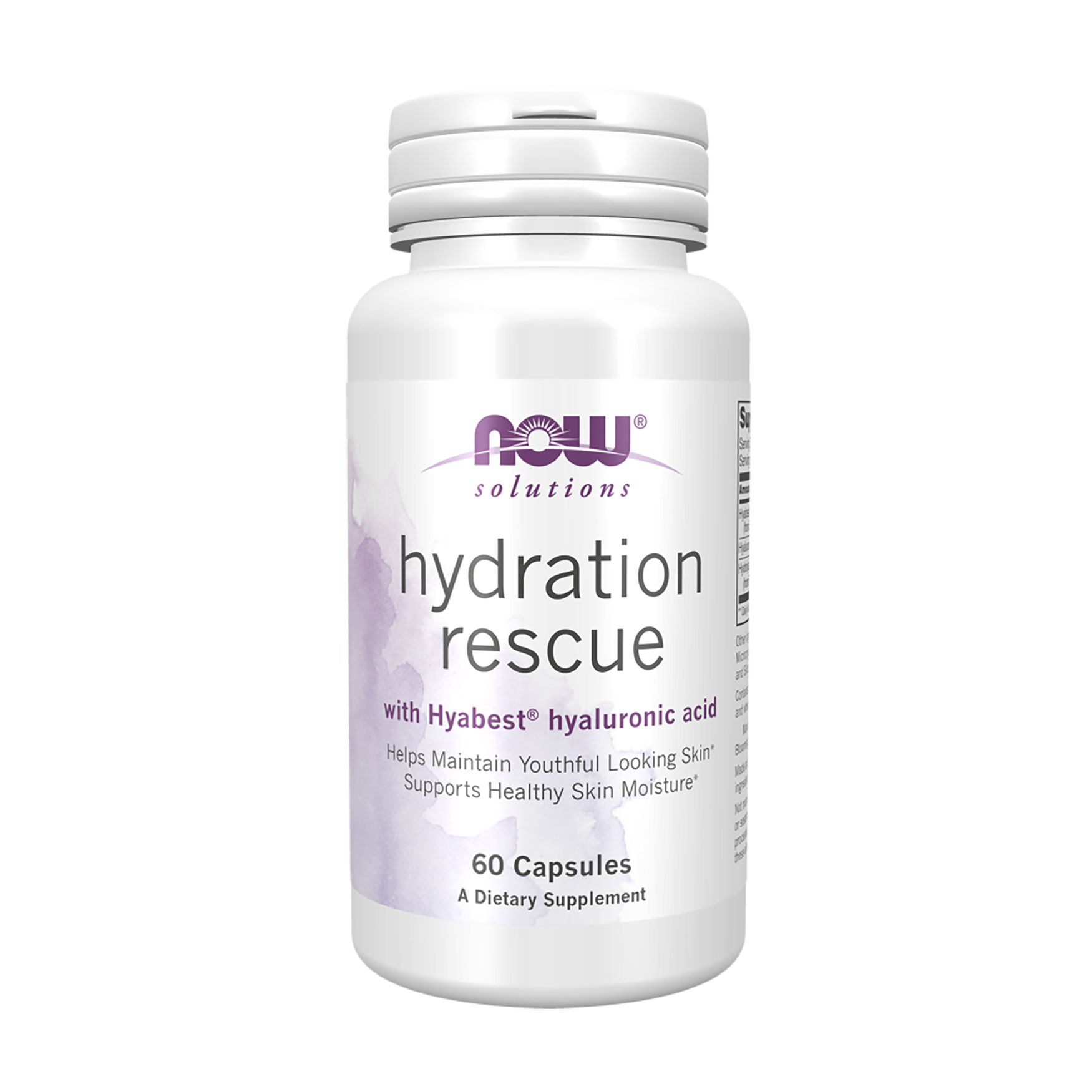 Комплекс Порятунок гідратації з гіалуроновою кислотою NOW foods Solutions Hydration Rescue with Hyabest Hyaluronic Acid, 60 вегетаріанських капсул